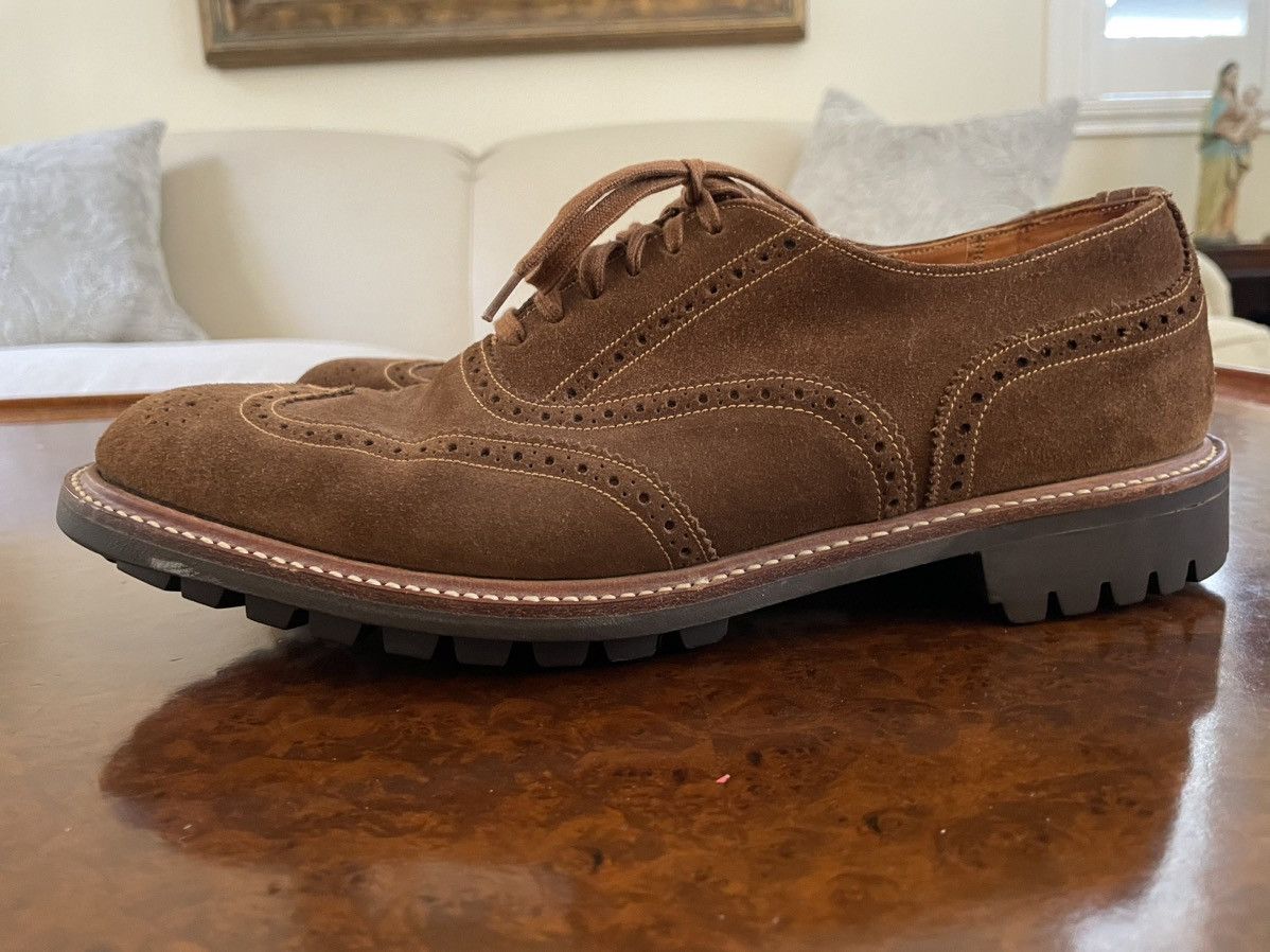 Polo Ralph Lauren × Vintage Lug Sole Snuff Suede Brogues Size US 9 / EU 42 - 4 Thumbnail