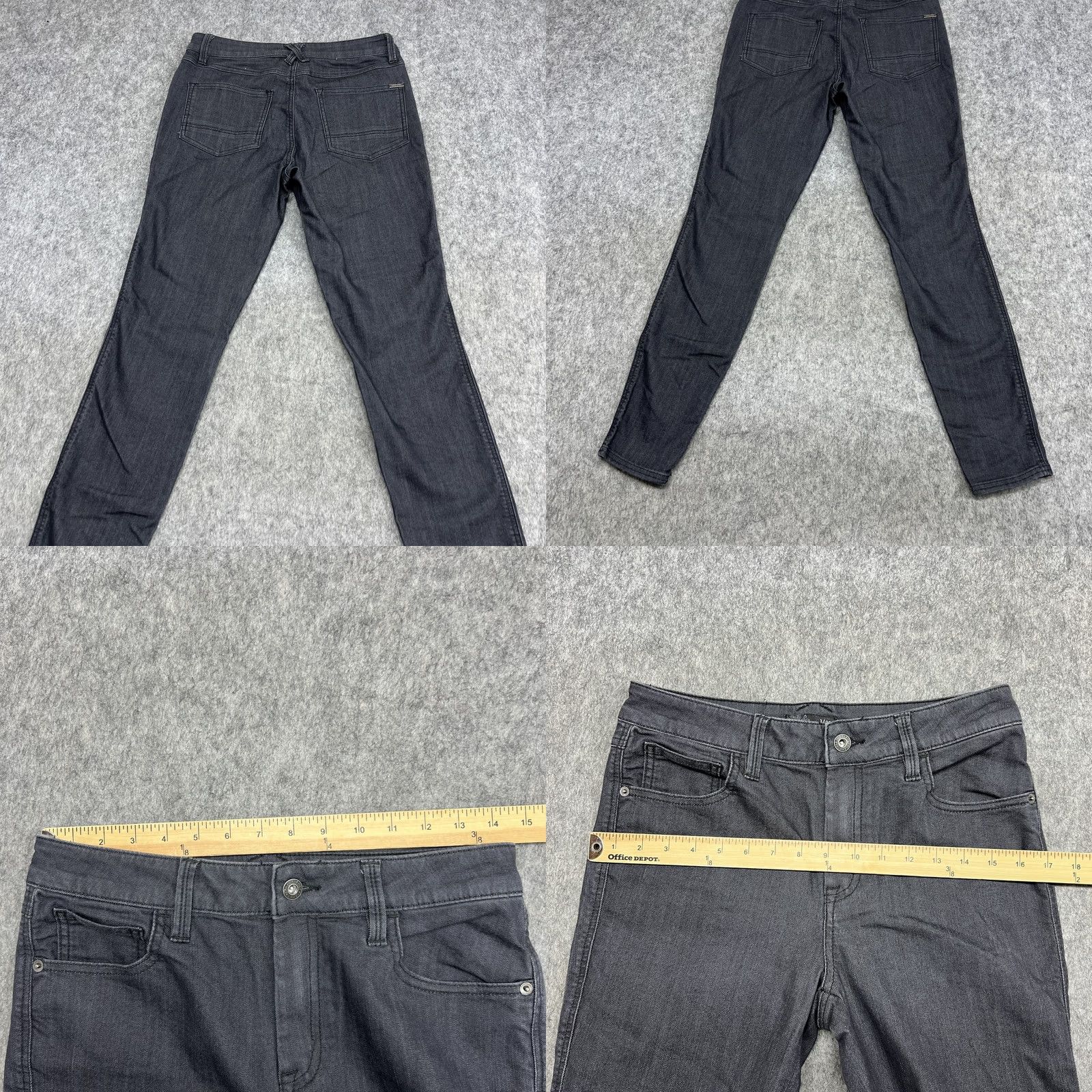 Prana PrAna Jeans Womens 8/29 Gray Dark Wash Mid Rise Skinny Stretch Denim Casual Size 30" / US 8 / IT 44 - 8 Thumbnail