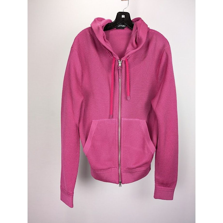 Tom Ford o1rshd1 Zip Hoodie in Light Magenta Size US M / EU 48-50 / 2 - 1 Thumbnail