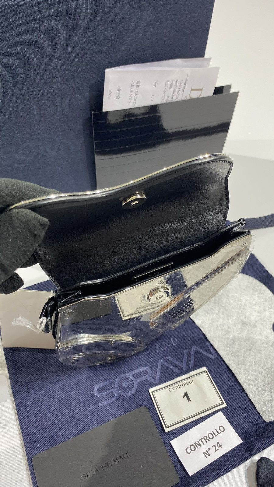 Club Sorayama × Dior Christian Dior X Hajime Sorayama Saddle Metal Pouch Limited Size ONE SIZE - 5 Thumbnail