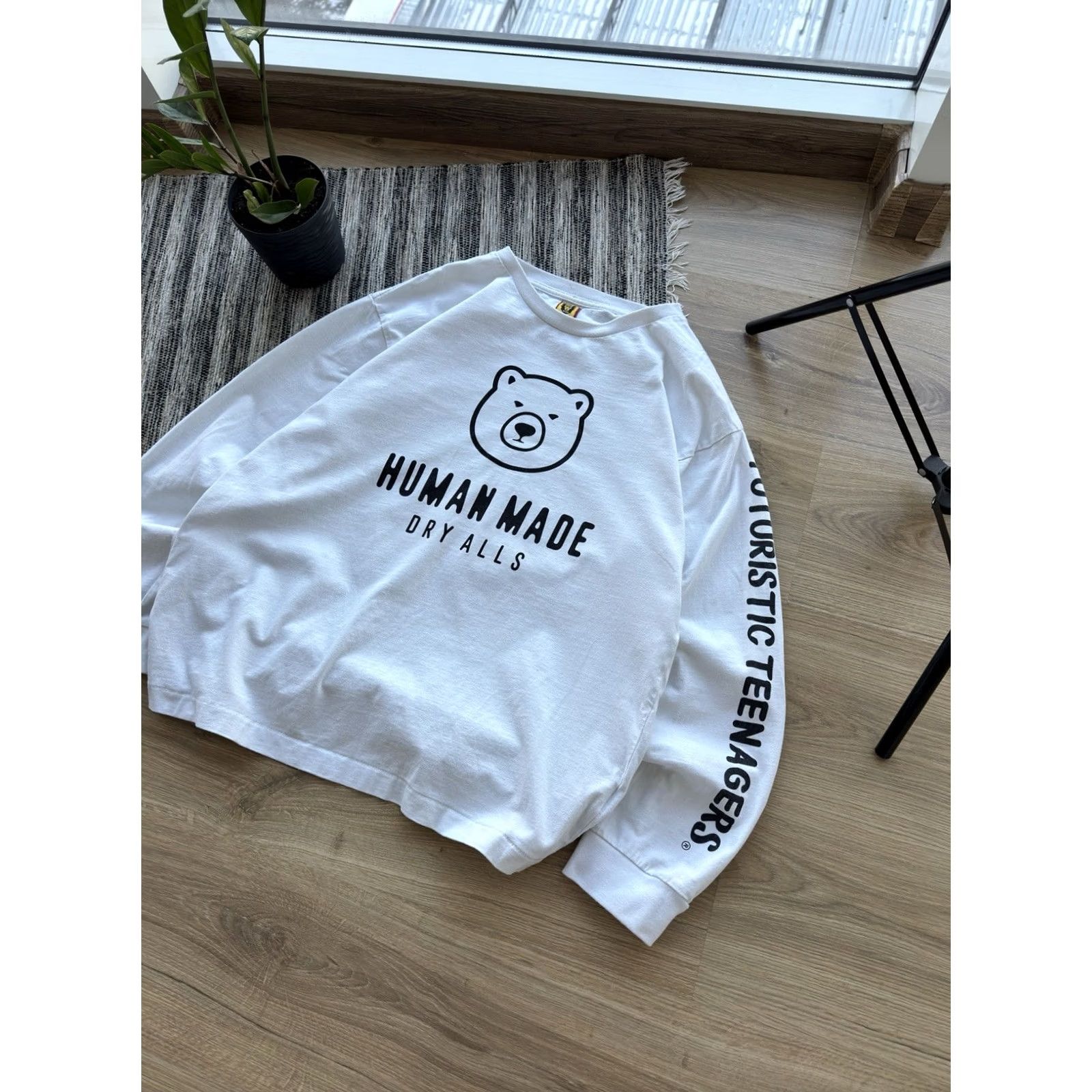 Vintage Haman Made Mens XL White Dry Alls Big Logo Long Sleeve Size Japan Size US XL / EU 56 / 4 - 2 Thumbnail
