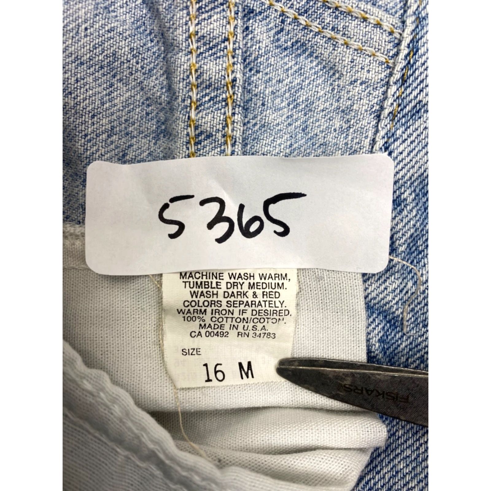 Lee VINTAGE Lee Womens Jeans 16 Med Hi Rise Mom Light Wash Blue Denim 5365 Ladies High Rise Size 38" / US 16 / IT 52 - 5 Thumbnail