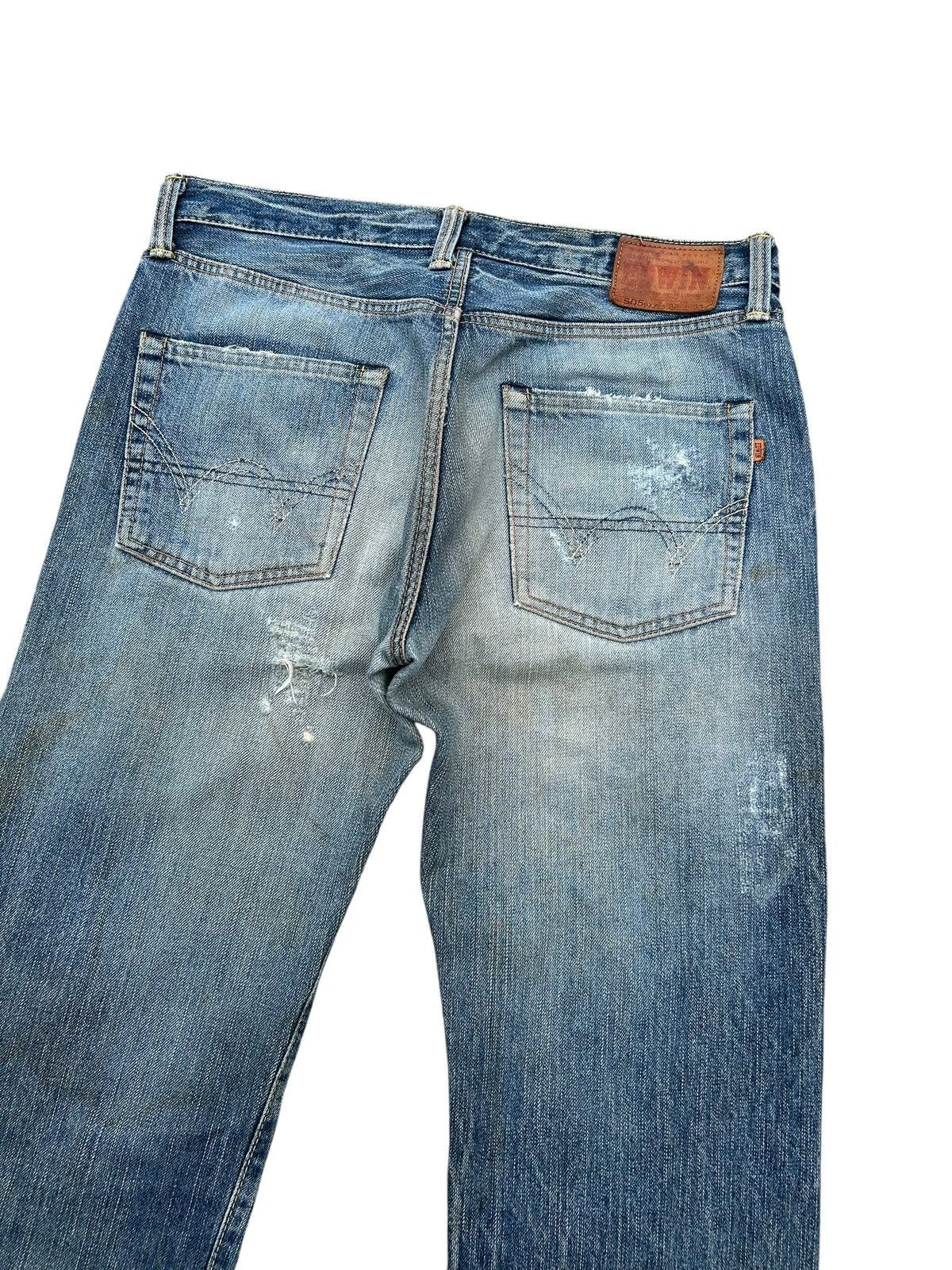 Kapital Thrashed Vintage Edwin 505BXX Selvedge Dirty Denim Jeans Size US 34 / EU 50 - 15 Thumbnail