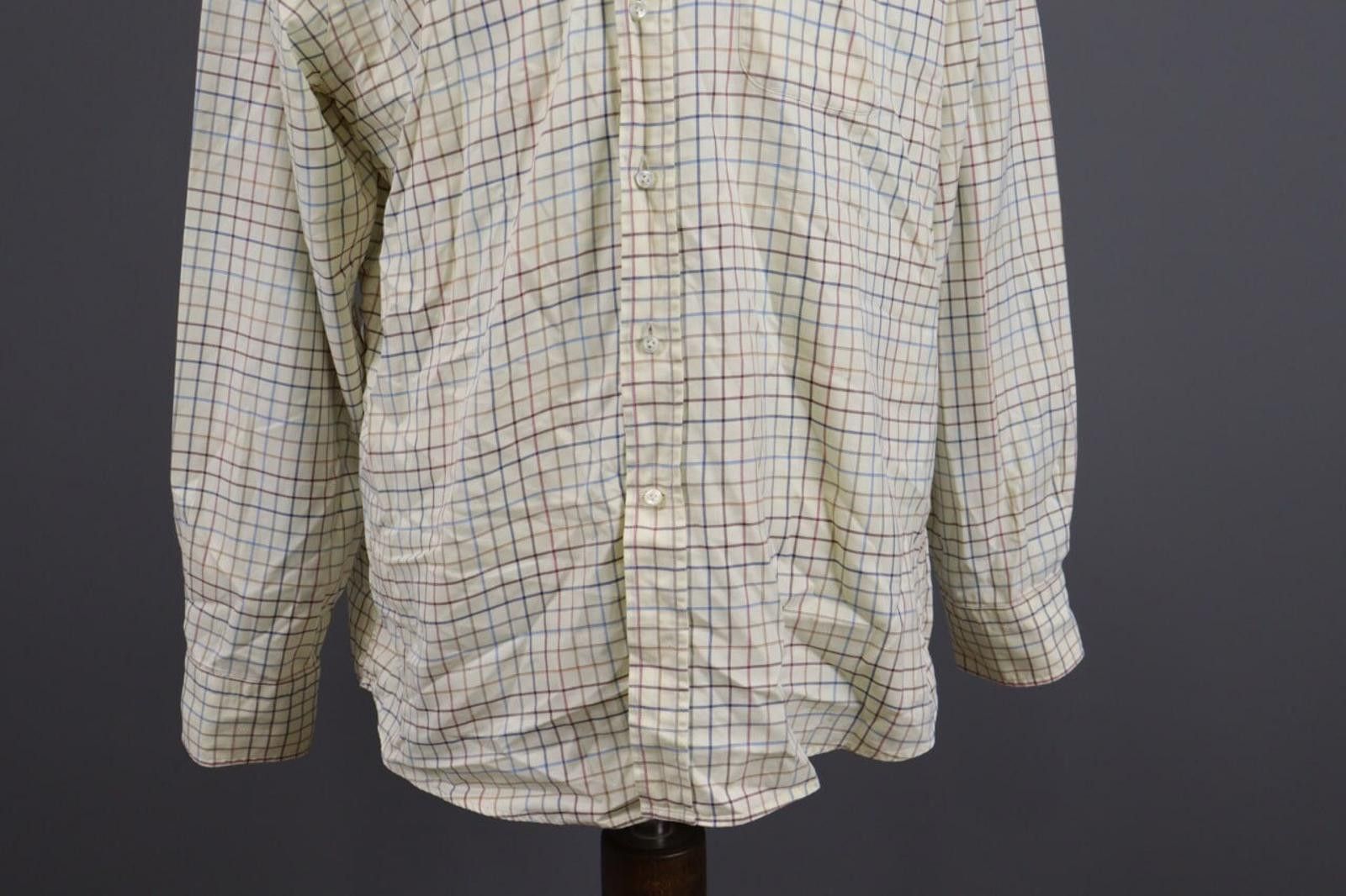 Designer Van Laack Royal Beige Check Shirt Size 44 / 17.5 Size US M / EU 48-50 / 2 - 3 Thumbnail