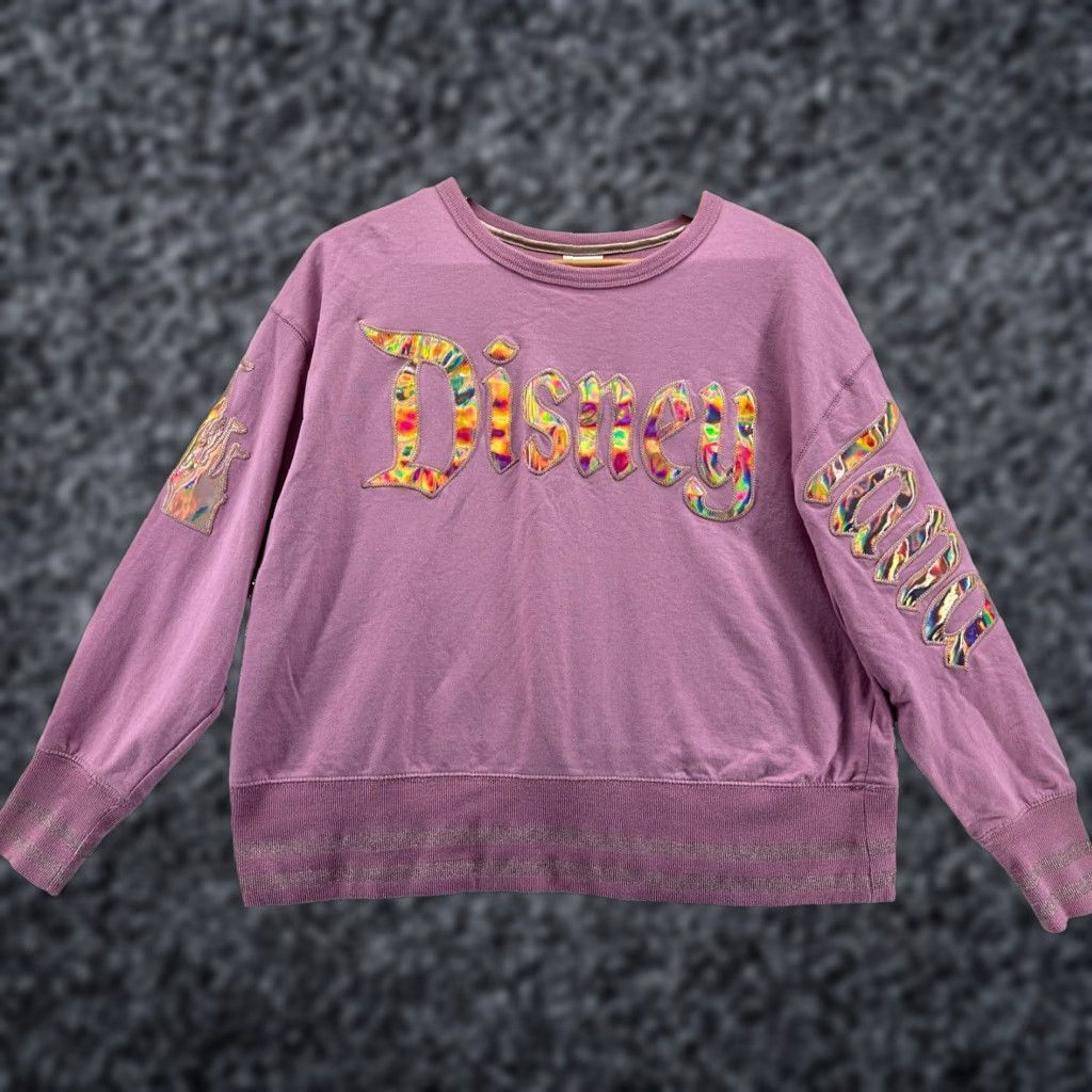 Disney Disneyland Sweatshirt Pullover Pink Womens L Iridescent 50th Anniversary Disney Mickey Mouse Crew Neck Long Sleeve Shirt Womens Size L / US 10 / IT 46 - 1 Thumbnail