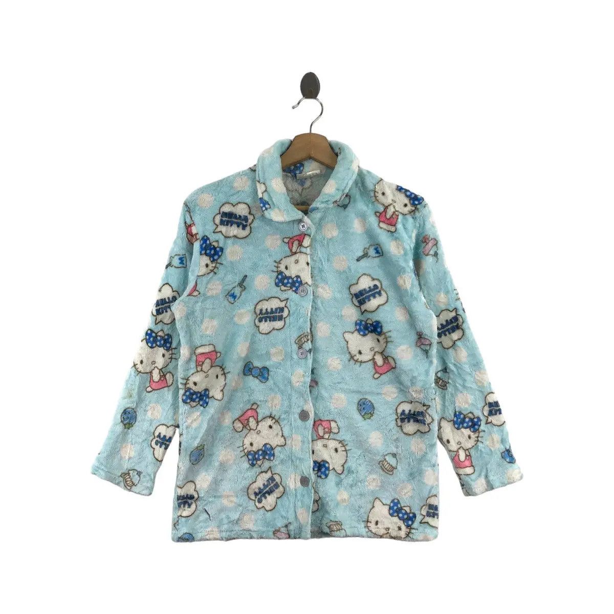 Vintage Vtg HELLO KITTY SANRIO Anime Cartoon Fleece Shirt Casual Size M / US 6-8 / IT 42-44 - 1 Thumbnail