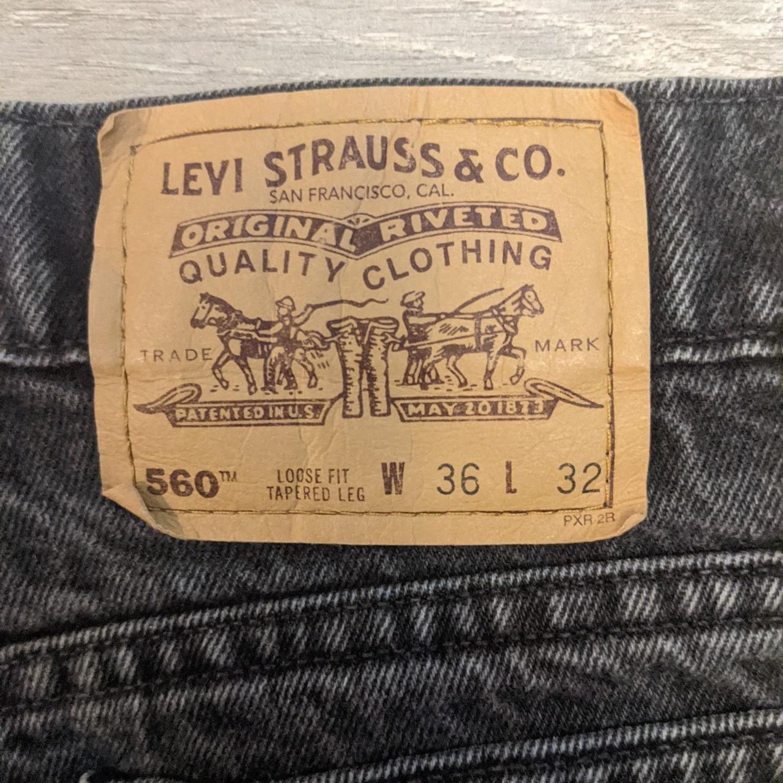 Levi's Levis 560 Black Denim Jeans Size US 36 / EU 52 - 4 Thumbnail