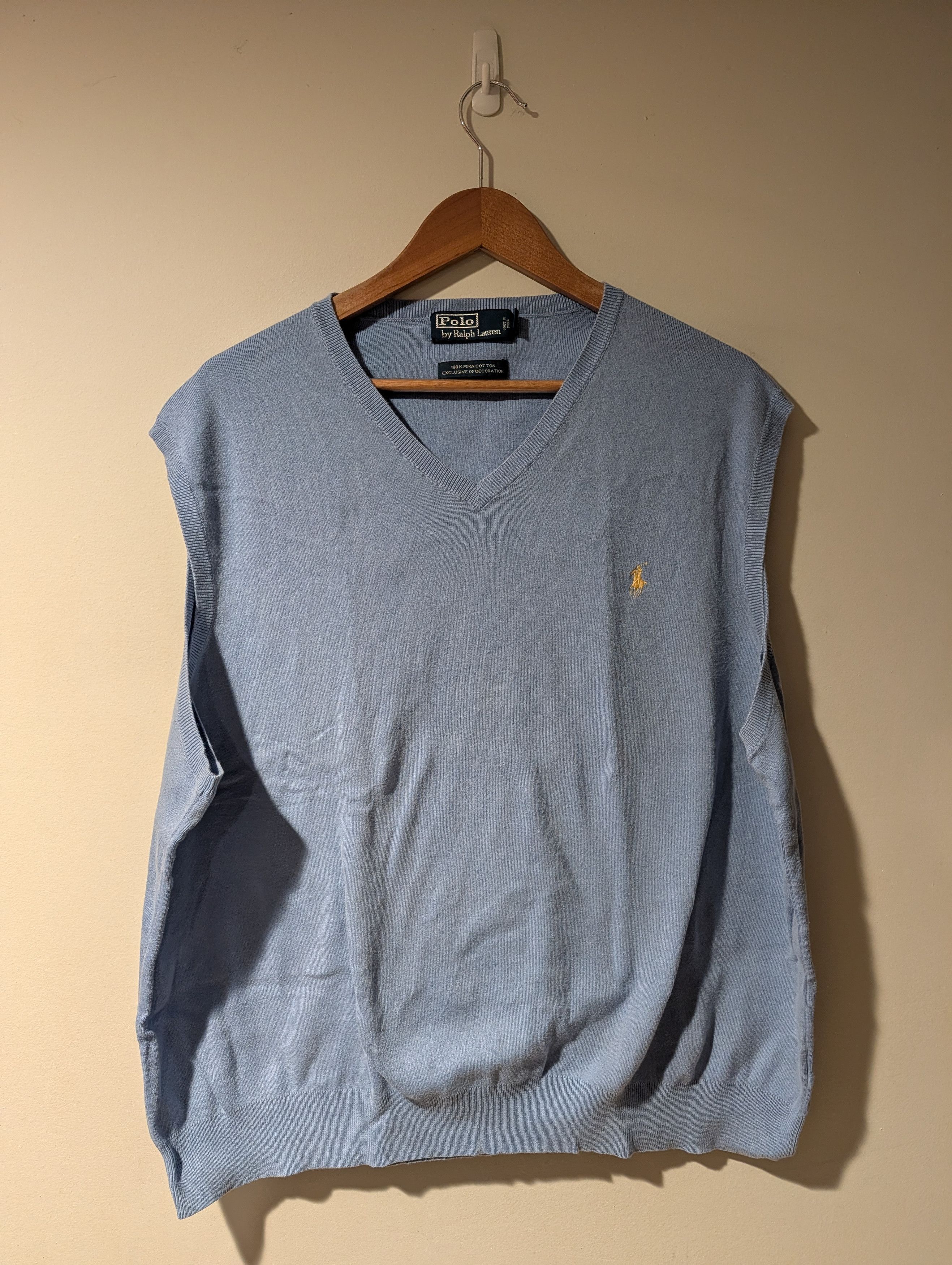Polo Ralph Lauren Polo Ralph Lauren Pima Cotton Sweater Vest 2XB Big Tall Size US XXL / EU 58 / 5 - 1 Thumbnail