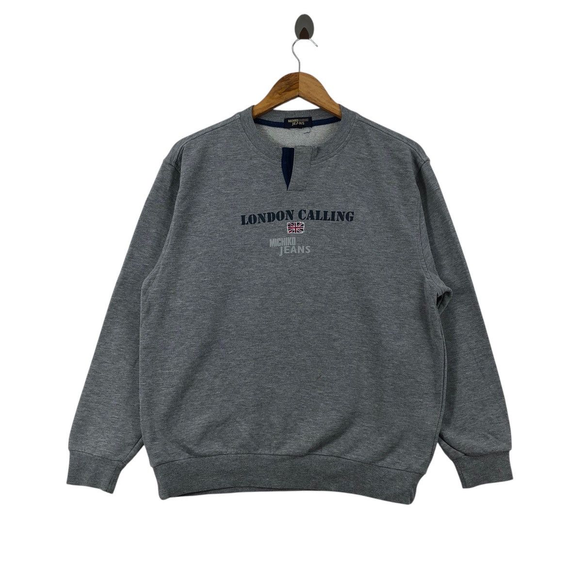 Japanese Brand × Michiko Koshino London × Vintage Vintage MICHIKO LONDON Jeans Sweatshirt Big Logo Crewneck Size US L / EU 52-54 / 3 - 1 Thumbnail