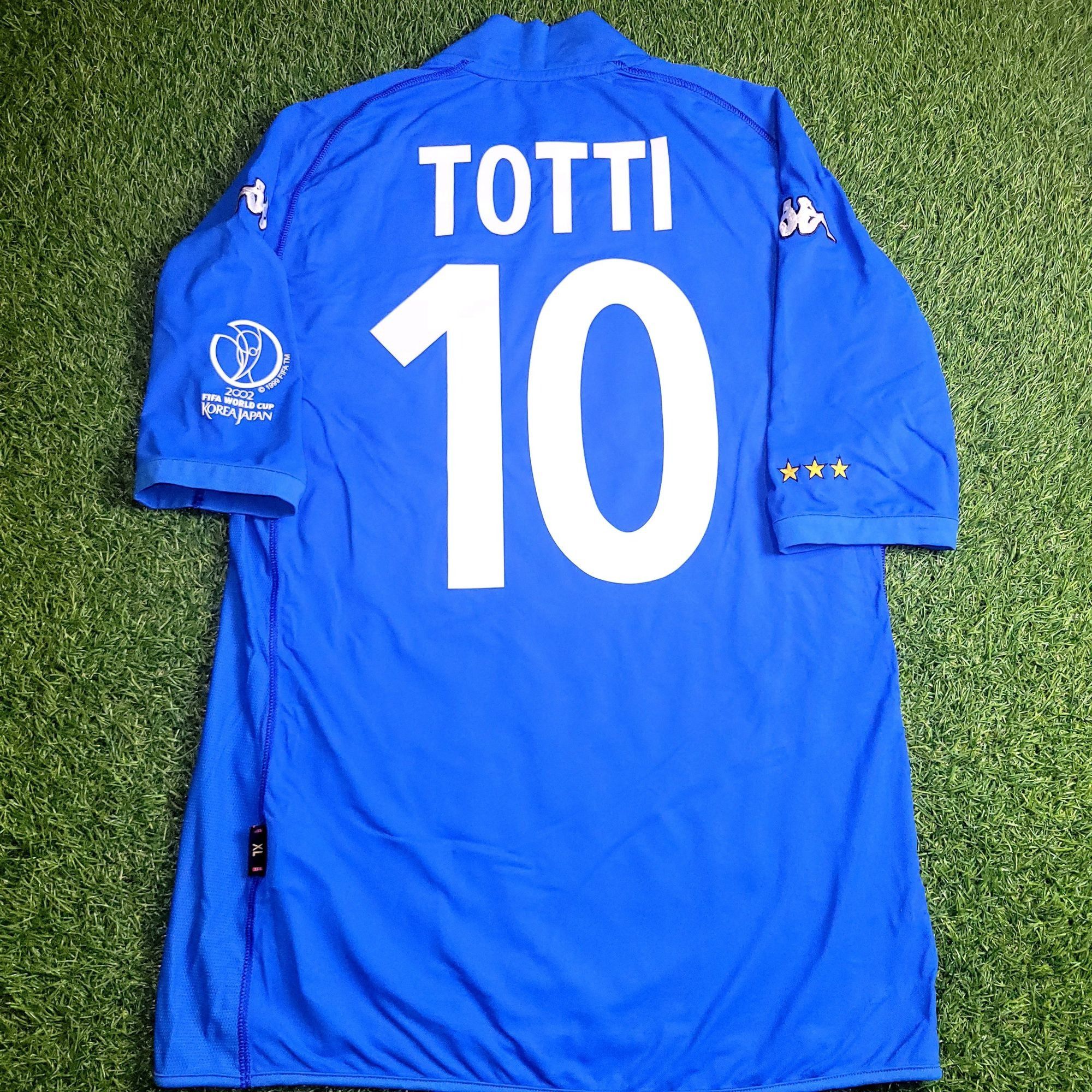 Kappa Totti Italy Kappa 2002 World Cup Home Soccer Jersey Shirt XL Size US XL / EU 56 / 4 - 1 Thumbnail