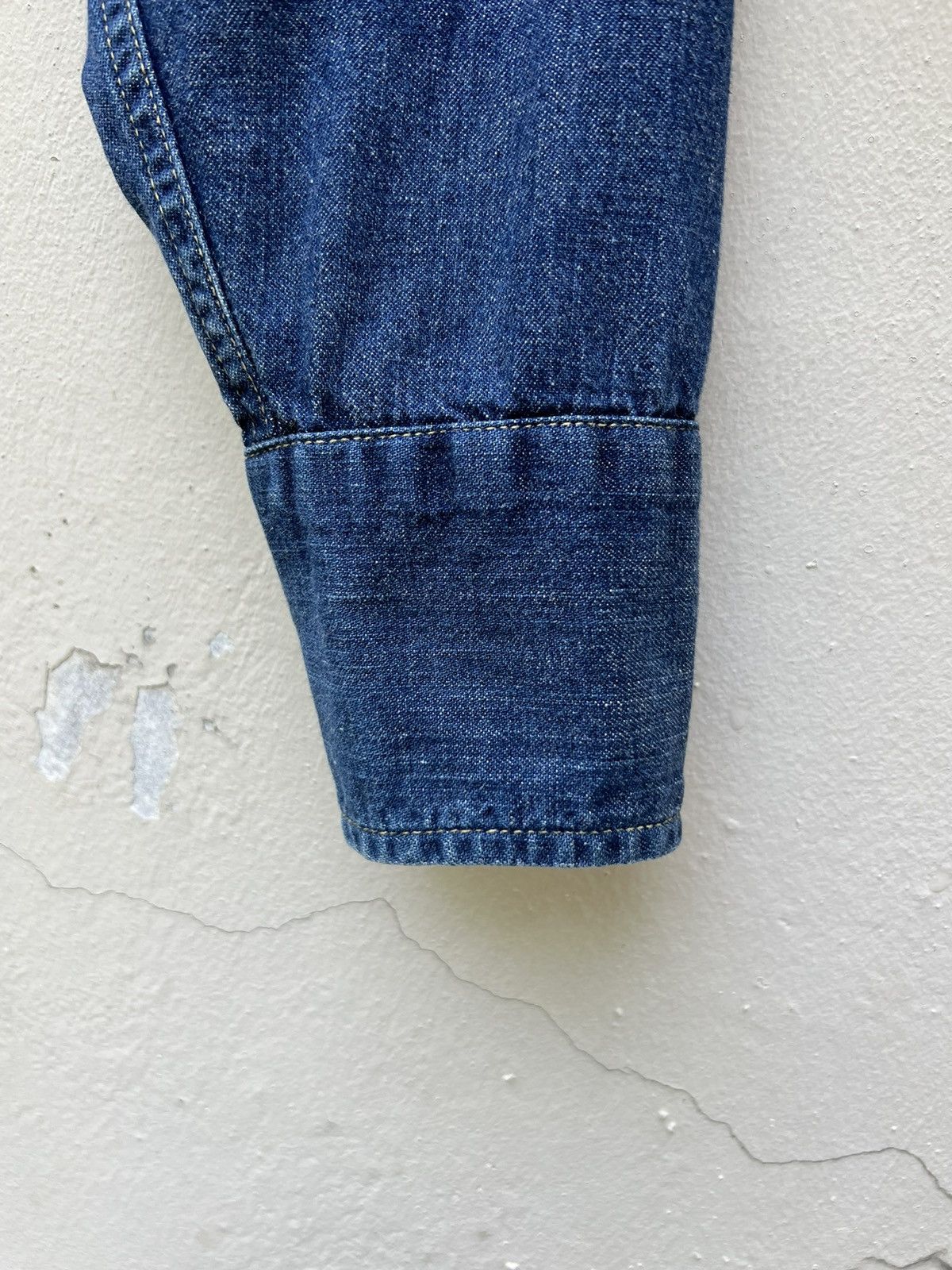 Levi's Vintage Clothing × Vintage Vintage 2000 LVC Levi’s Short Horn Denim Western Shirt Size US M / EU 48-50 / 2 - 12 Thumbnail
