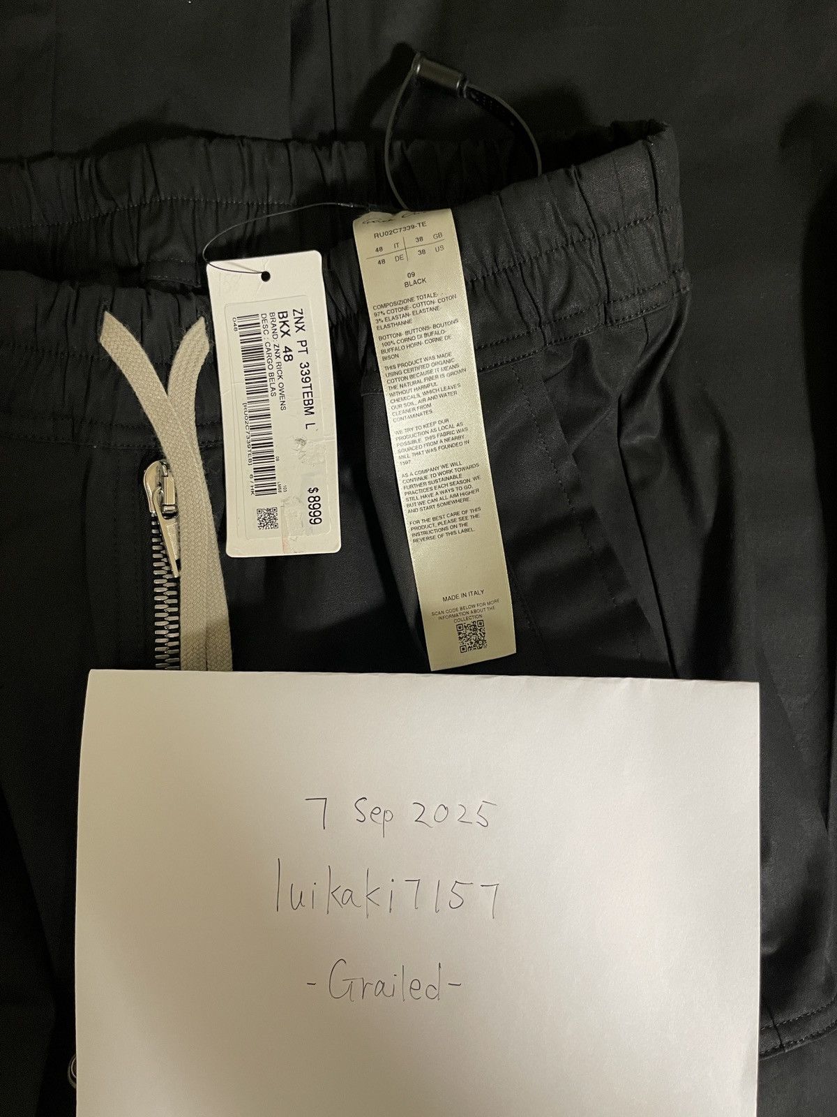 Rick Owens Rick Owens Black Belas Cargo Pants Size 48 Size US 32 / EU 48 - 4 Thumbnail