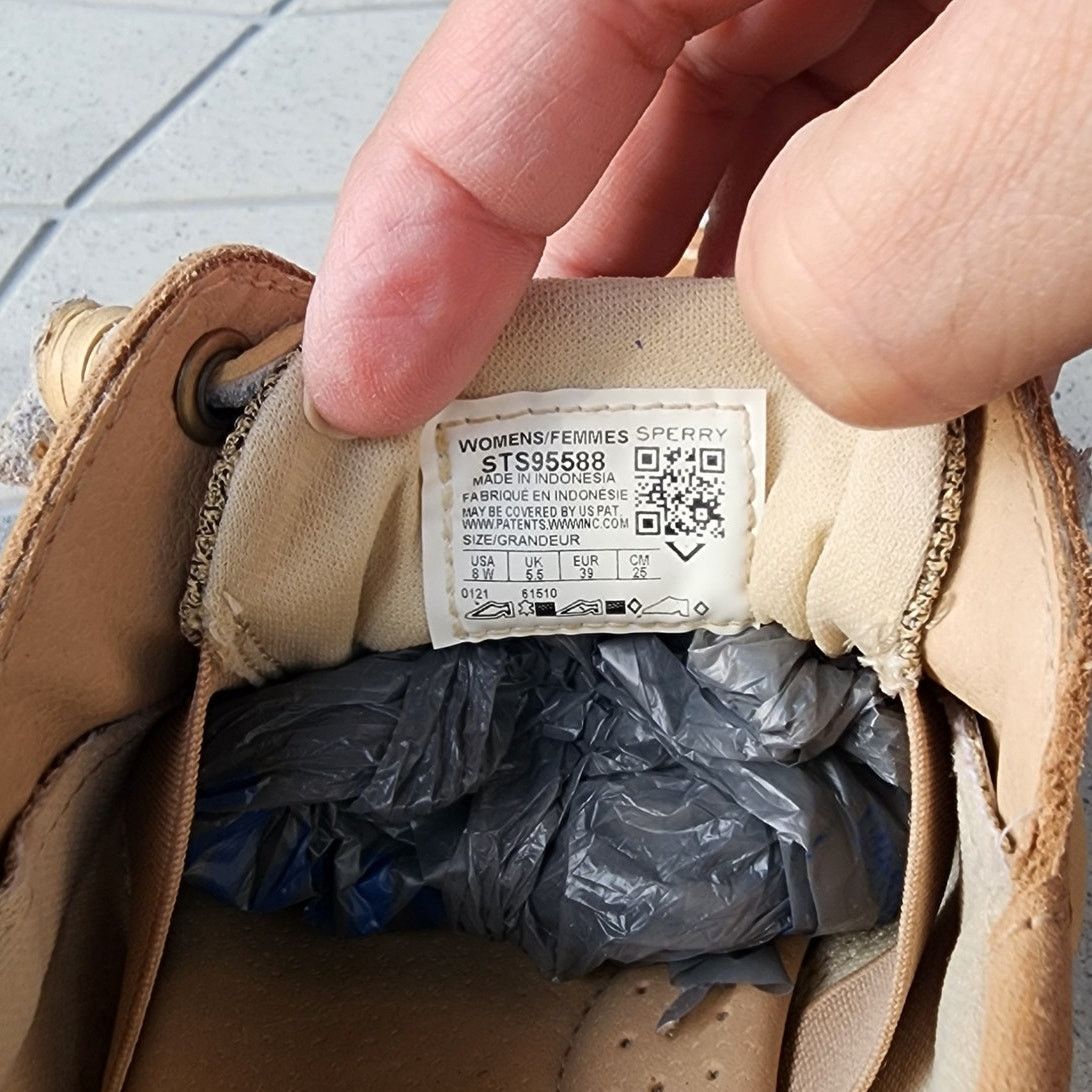 Sperry Sperry Songfish Linen Oat Leather Top Sider Boat Shoes 8 Size US 8 / IT 38 - 6 Thumbnail