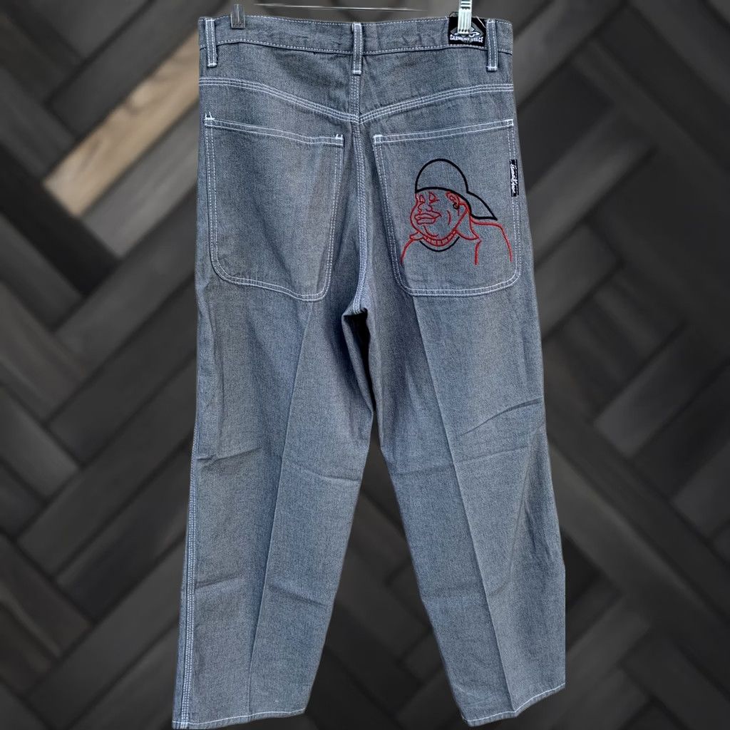 Vintage VINTAGE Garment Stage Jeans Skater Raver 90s JeAnS 30 32 1/2 in Waist Mens Denim Gray 5-Pocket 30 7/8” Inseam US Made Size US 30 / EU 46 - 1 Thumbnail
