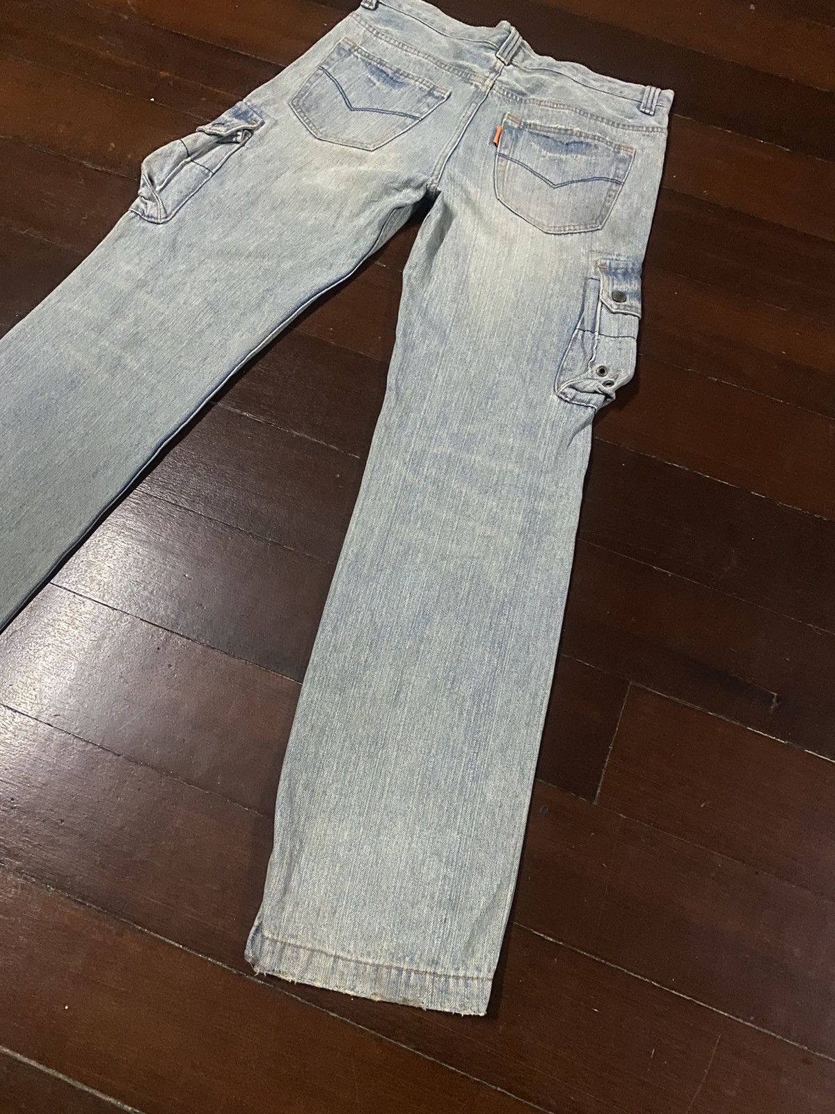 Japanese Brand FIRE 🔥 CUBE SUGAR CARGO MULTI POCKETS FLARE JEANS Size US 34 / EU 50 - 14 Thumbnail