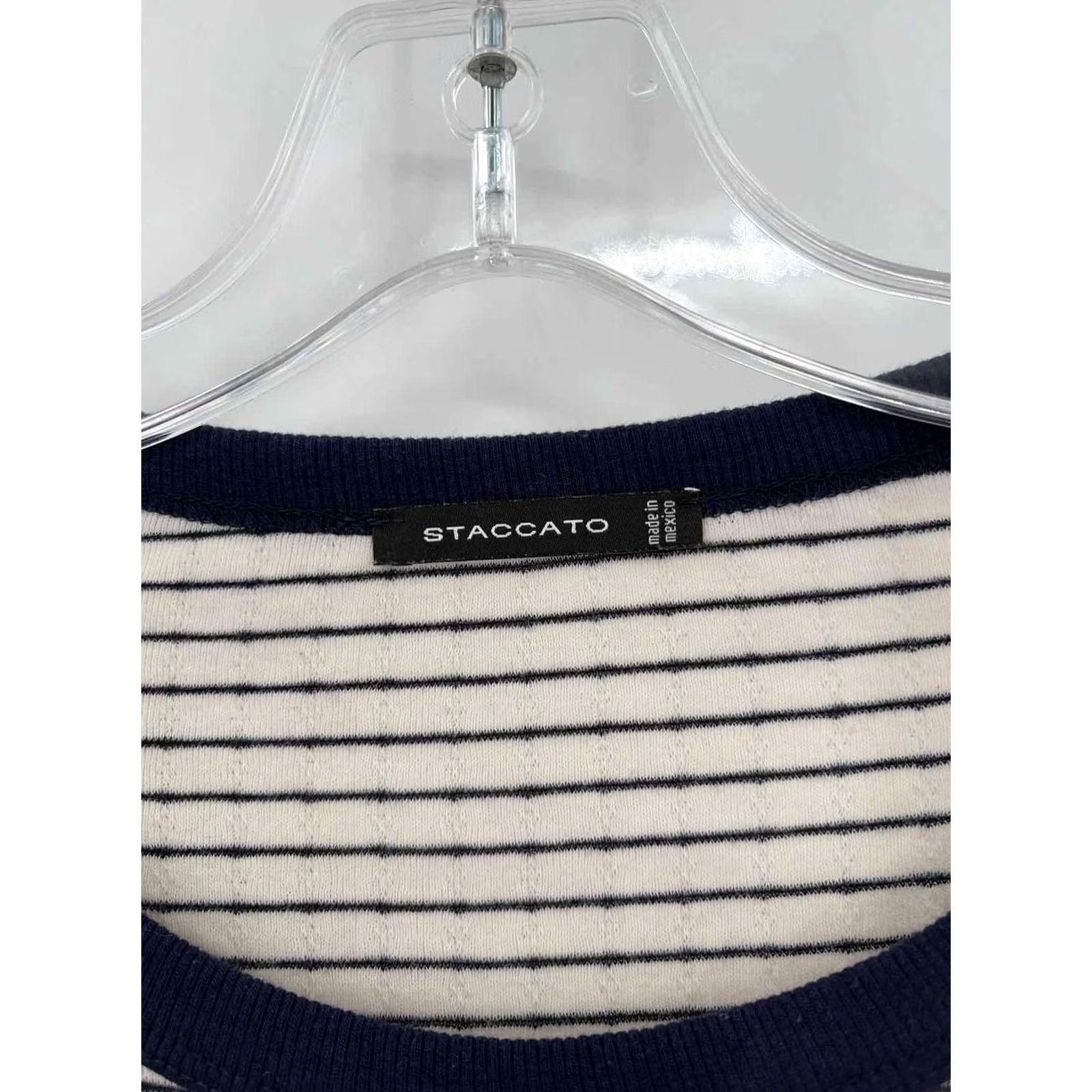 Vintage Pre-Owned Staccato Ivory Size Medium Stripe Blouse Size M / US 6-8 / IT 42-44 - 3 Thumbnail