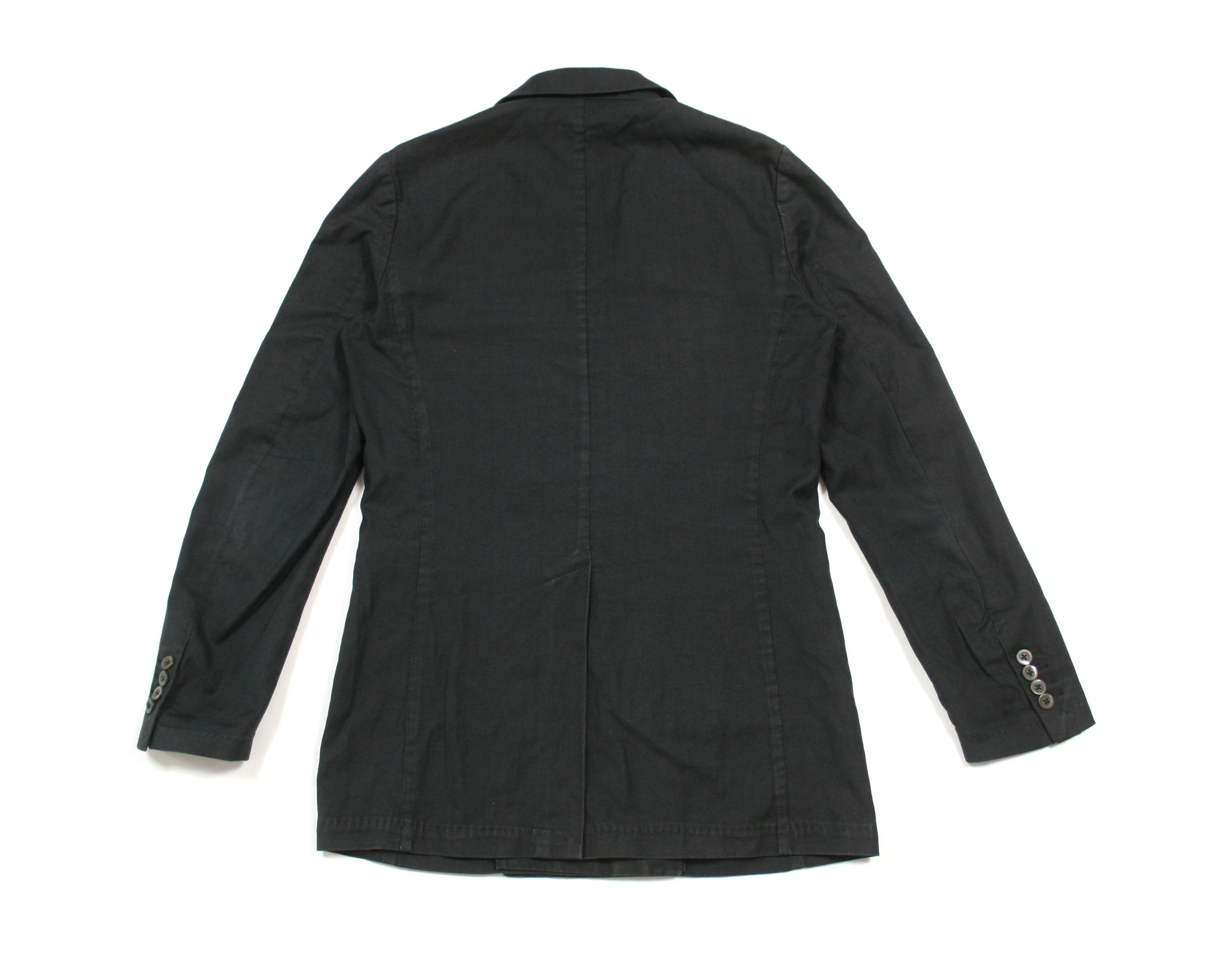 Dries Van Noten 00S Cotton Paper Garment Dyed D-B Oversize Blazer Vintage Size XS / US 0-2 / IT 36-38 - 2 Thumbnail
