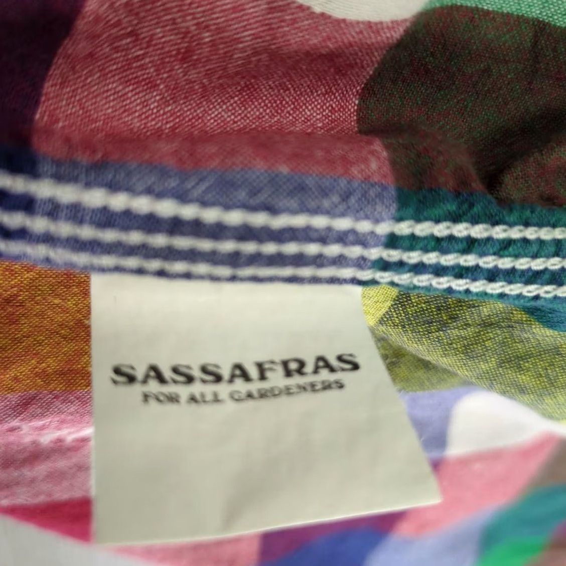 Sassafras Sassafras Shirt Check Short Sleeve Size L Multicolor Men Cotton 100% Used Size US L / EU 52-54 / 3 - 4 Thumbnail