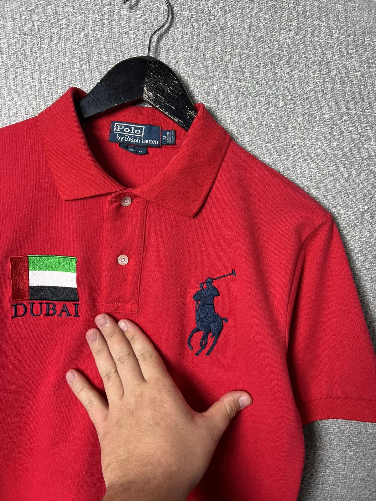 Polo Ralph Lauren Rare Vintage Polo Ralph Lauren #2 DUBAI Logo Polo Shirt Size US M / EU 48-50 / 2 - 2 Thumbnail