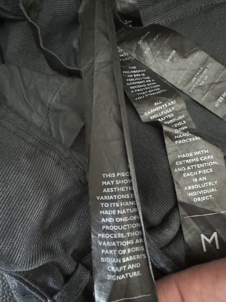 Boris Bidjan Saberi BLACK WAXED WP2 -F1405K SLIM FIT BBS JEANS Size US 27 - 13 Thumbnail