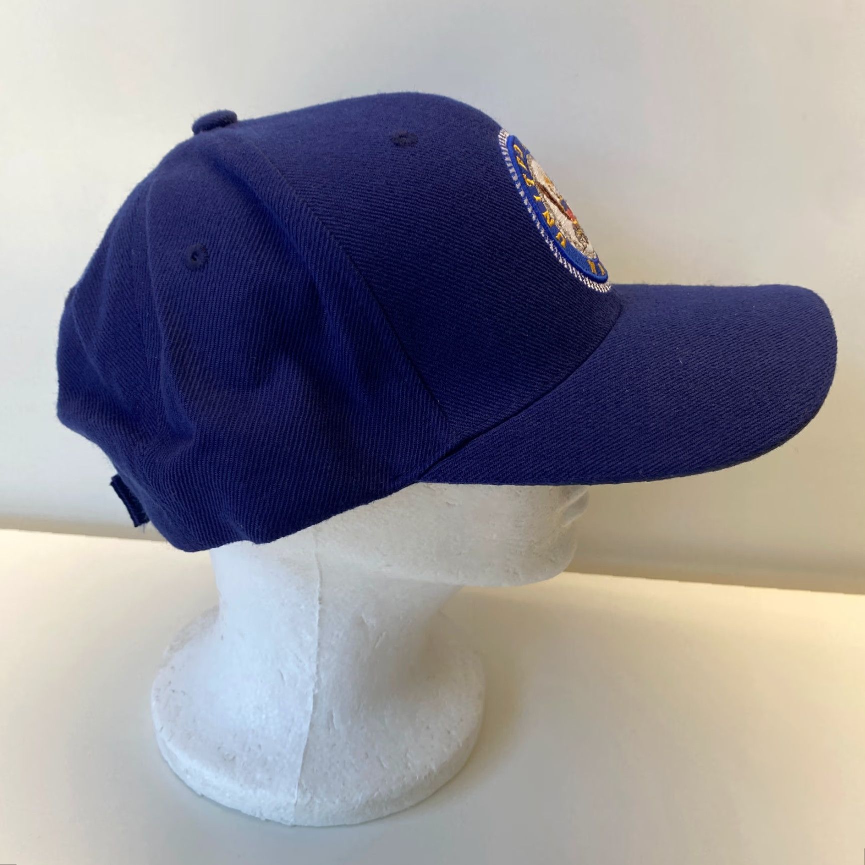 Vintage VINTAGE Rapid Dominance Navy Hat Navy Blue Eagle Seal Strapback Adjustable Baseball Cap Mens United States USA Navy Cap Size ONE SIZE - 4 Thumbnail