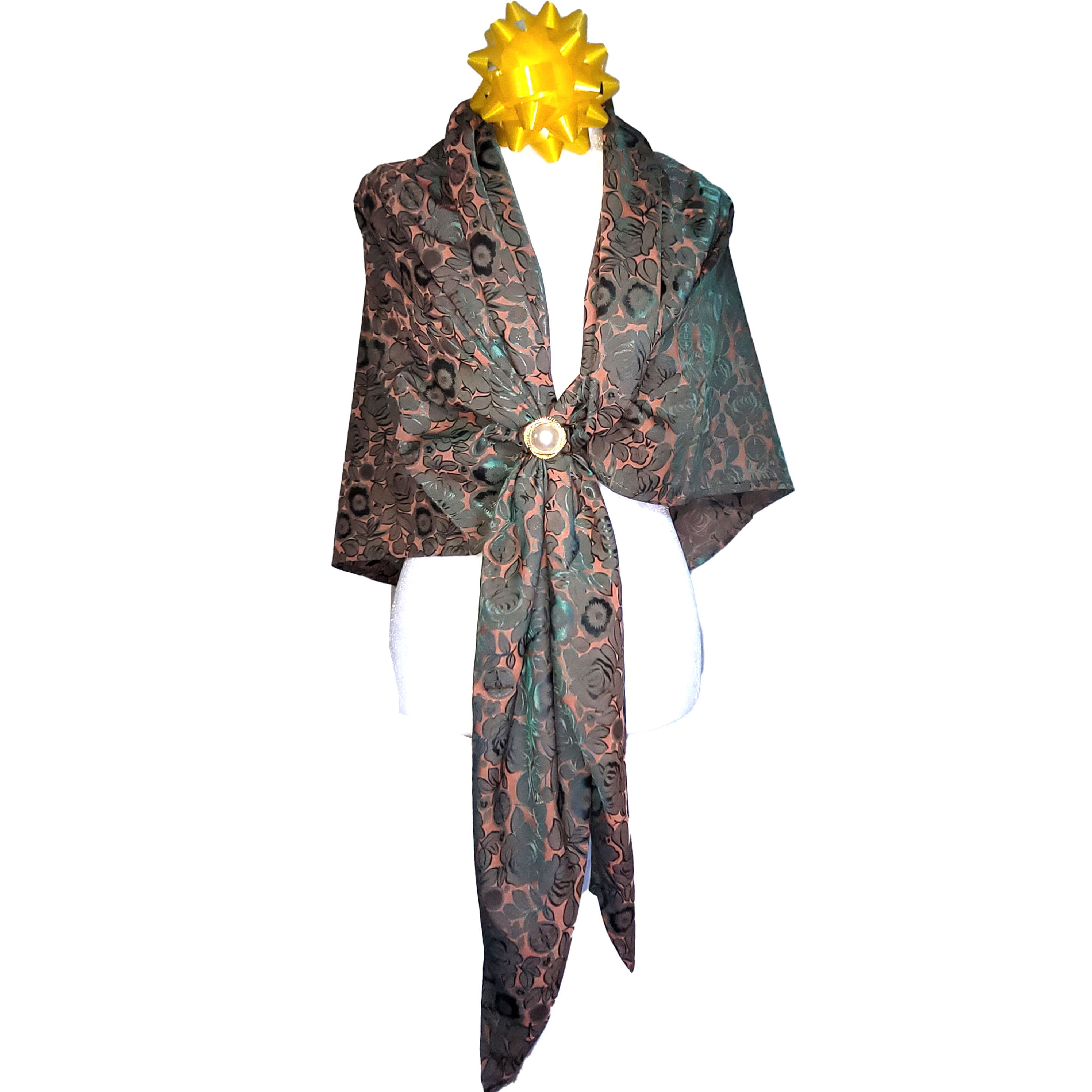 Other NWT Double-Sided Silk Scarf 52"x52" Large Square Wrap 3019 Size ONE SIZE - 7 Thumbnail