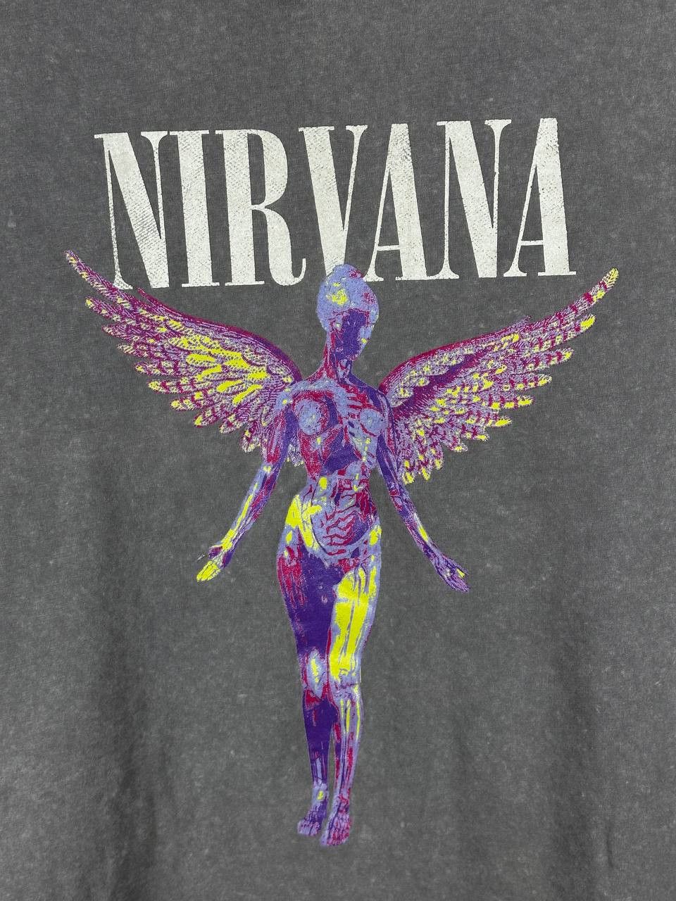Band Tees × Nirvana × Vintage NIRVANA IN UTERO Band T Shirt Faded BOOTLEG Size US M / EU 48-50 / 2 - 4 Thumbnail