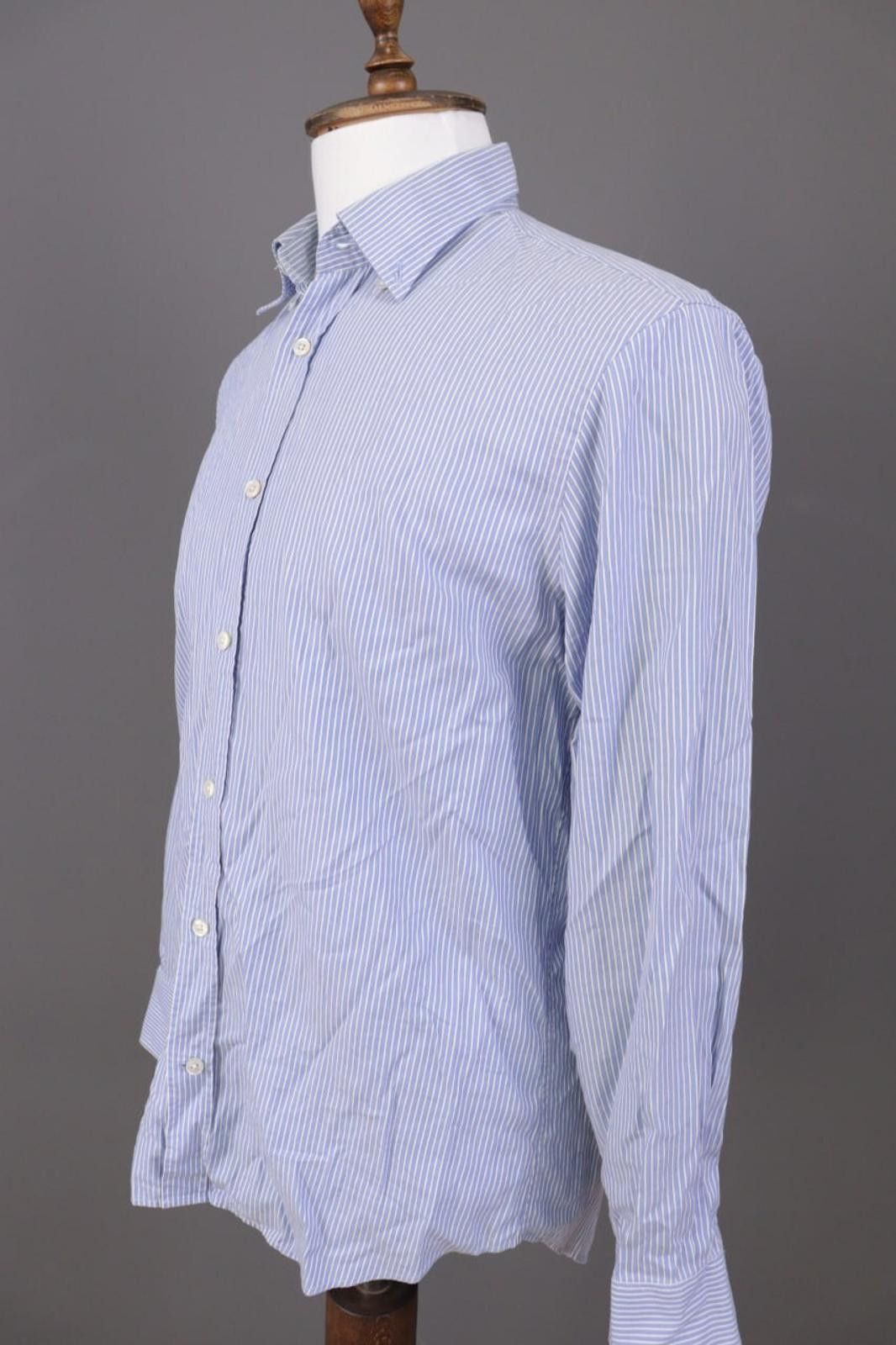 Gieves & Hawkes Gieves & Hawkes Blue Striped Dress Shirt Size 41 / 16 Size US M / EU 48-50 / 2 - 7 Thumbnail