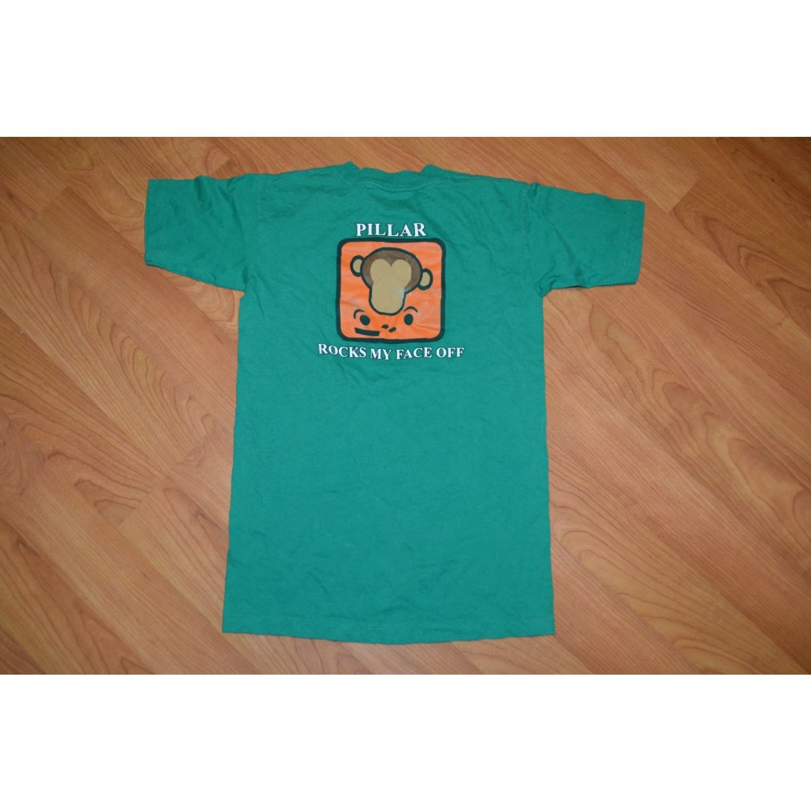 Vintage VTG Bayside T Shirt Small Men S Green Pillar Rock My Face Off Shirts Graphic Tee Music Tulsa OK Boys Mens Womens Size US S / EU 44-46 / 1 - 4 Thumbnail