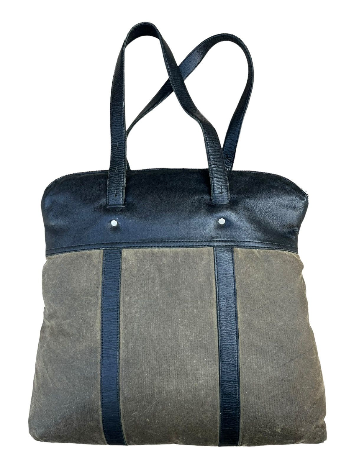 Billykirk Vintage Billykirk Handmade Distress Waxed Canvas Leather Bag Size ONE SIZE - 3 Thumbnail