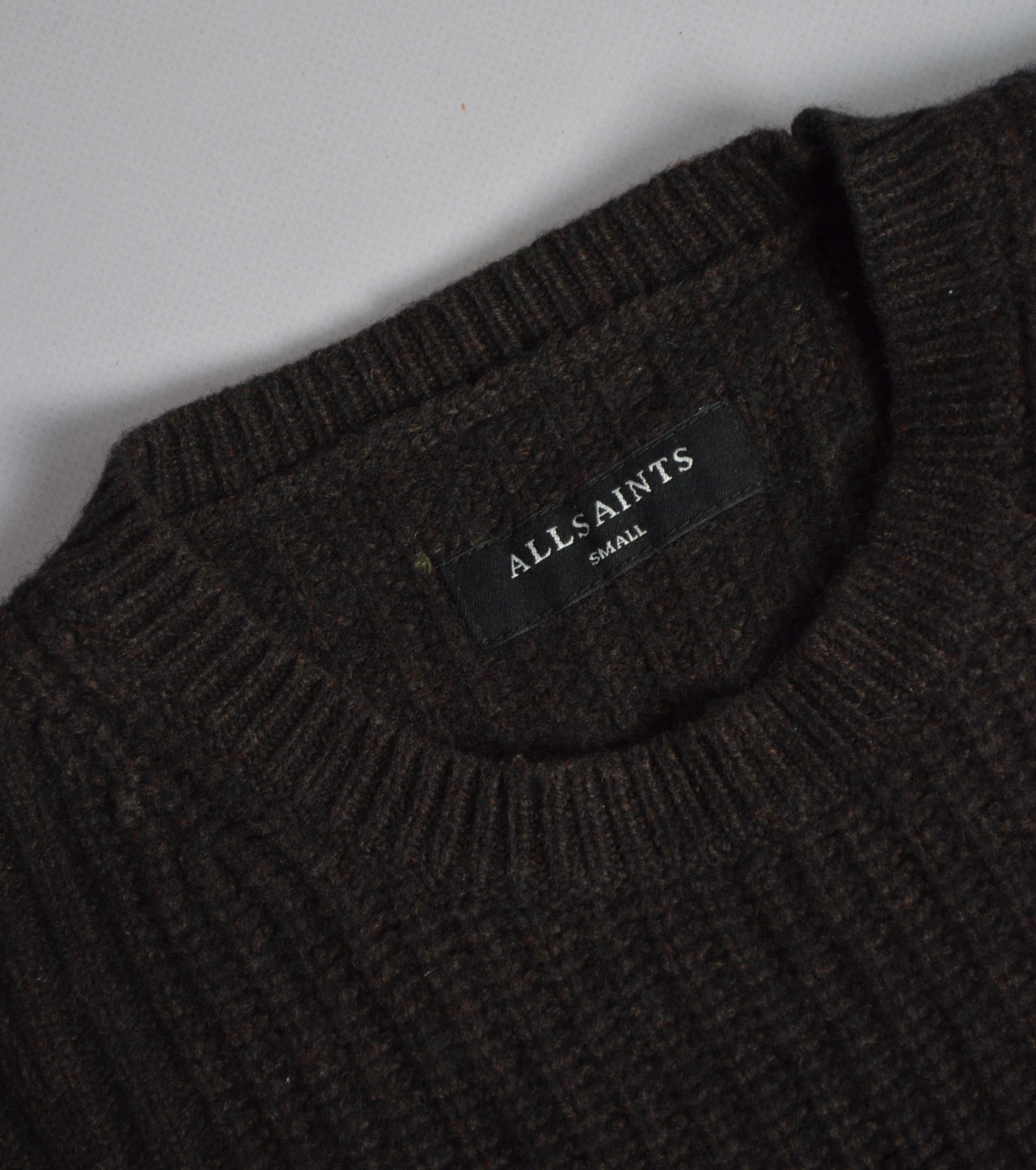 Allsaints × Designer AllSaints Hiren Crew Neck Wool Blend Jumper Sweater Brown Size US S / EU 44-46 / 1 - 8 Thumbnail
