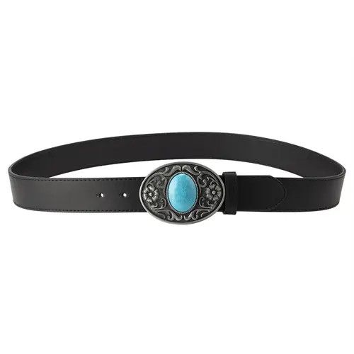 Designer Turquoise stone Belt Riveted Belts Menswear Accessories Size ONE SIZE - 3 Thumbnail