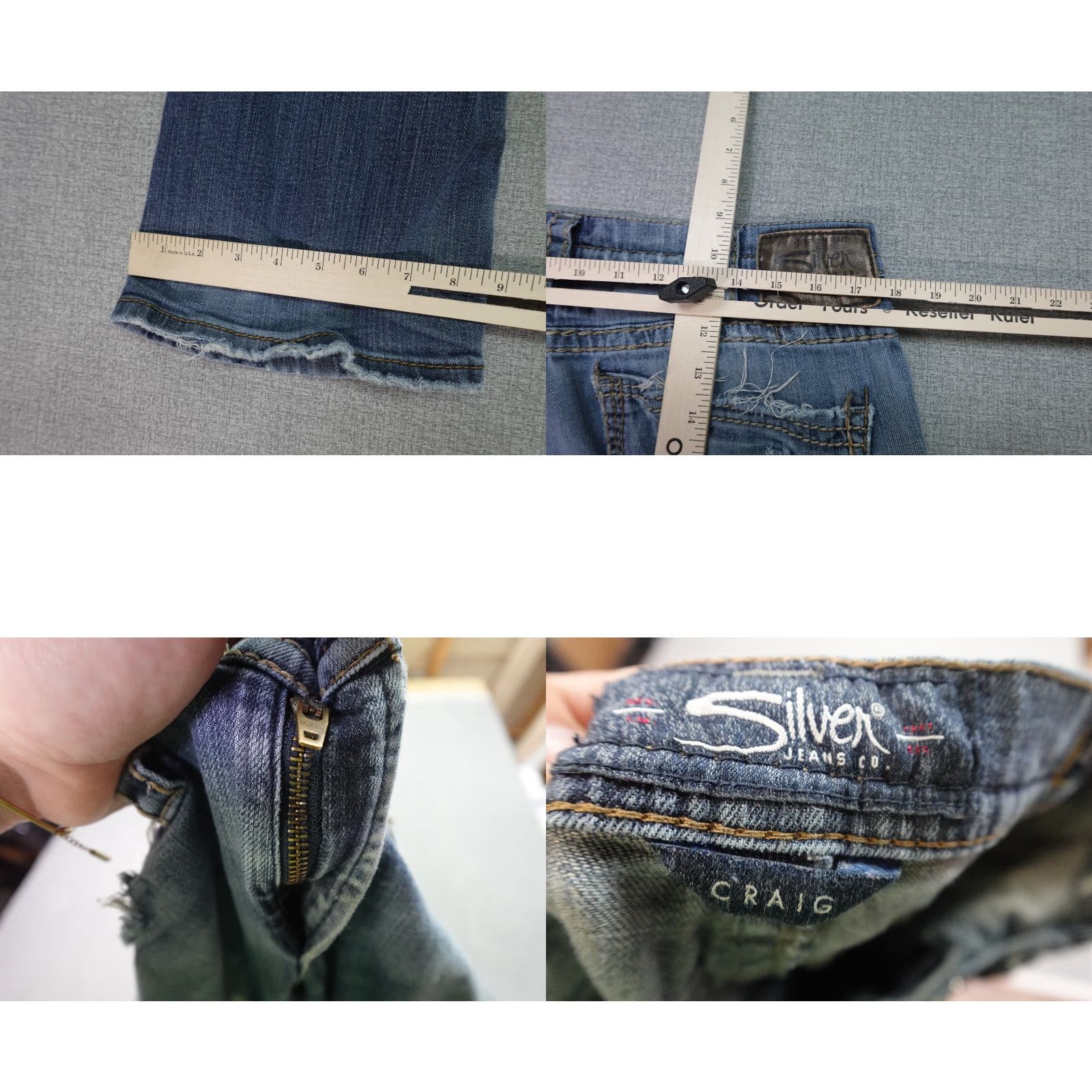 Silver Jeans Co. Silver Jeans Jeans 36x30 Blue Craig EMC Denim Dark Wash Western Stretch Outdoors Men Size 36 Regular 5-Pocket USA Style Straight Size US 36 / EU 52 - 8 Thumbnail
