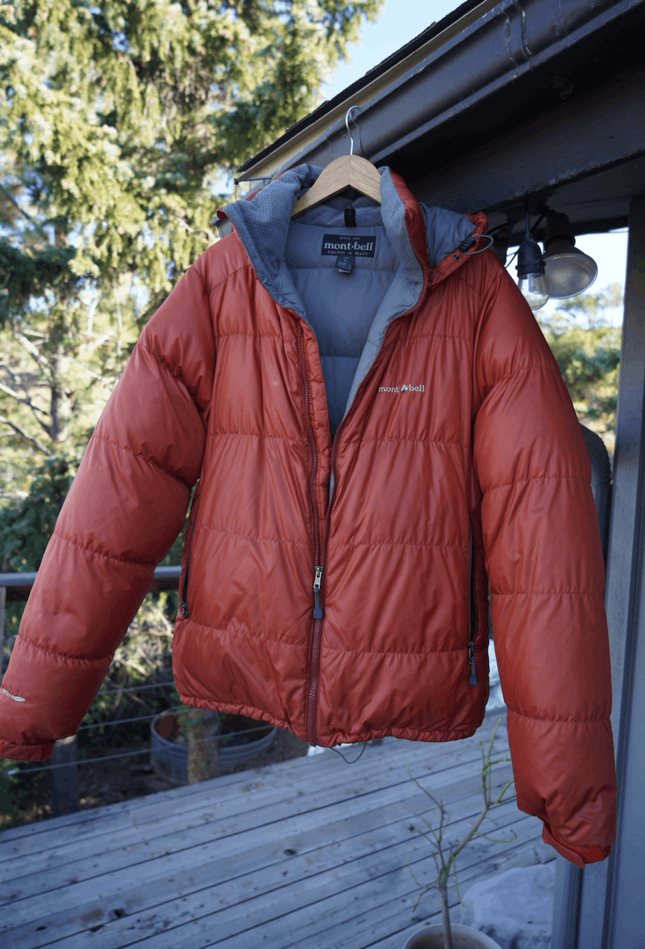 Montbell Red 800 Fill Down Parka Men s Size Large