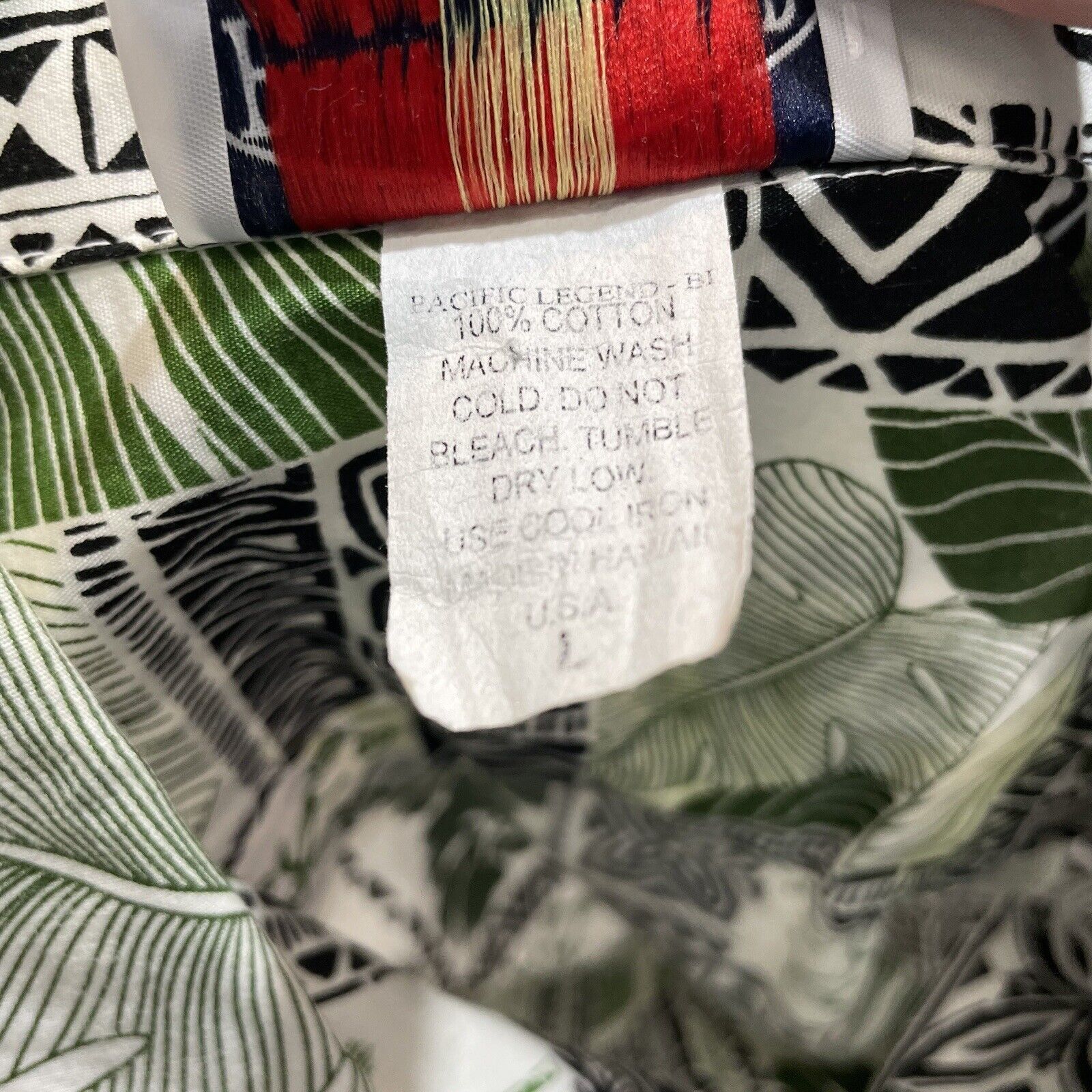 Other VTG Pacific Legend Men’s Hawaiian Shirt Green Tribal L Size US L / EU 52-54 / 3 - 4 Thumbnail
