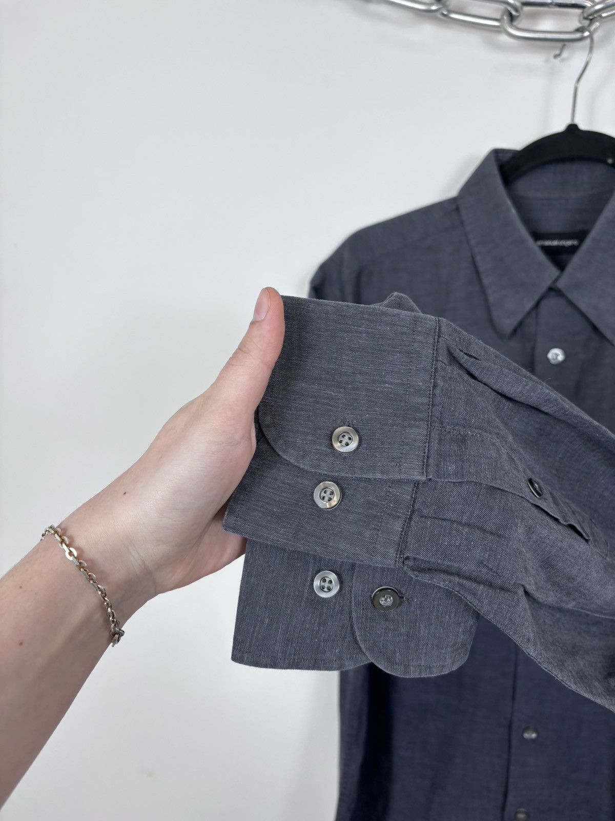 Emanuel Ungaro Emanuel Ungaro Men’s Cotton Linen Pocket Button Up Shirt Size US L / EU 52-54 / 3 - 11 Thumbnail