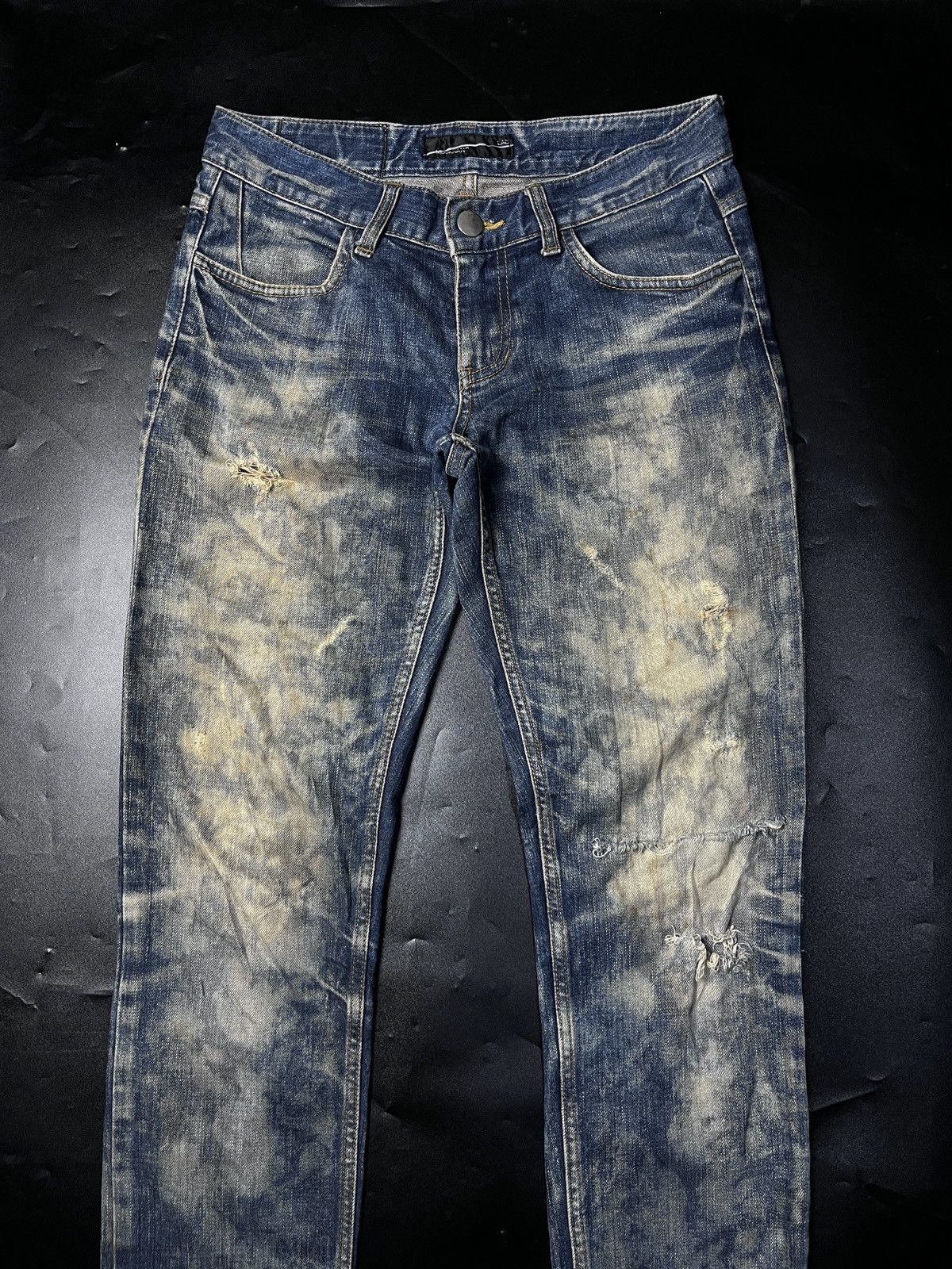 Lad Musician Archive Lad Musician Acid Bleach Distressed Skinny Jeans Size US 30 / EU 46 - 4 Thumbnail