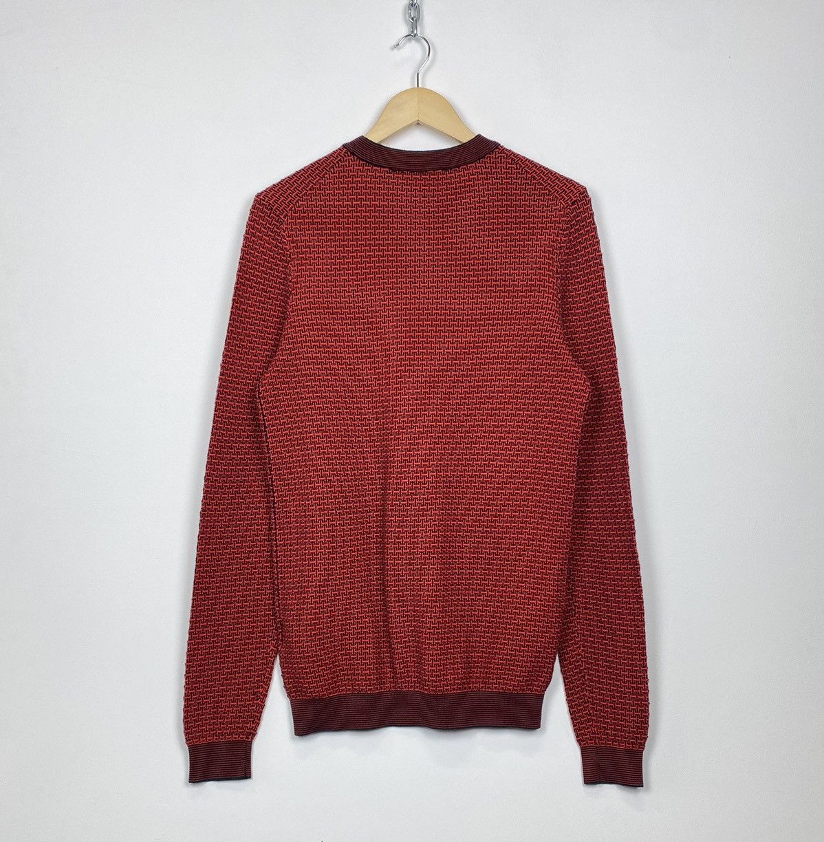 Hugo Boss Hugo Boss 3D Knit Sweater Pullover Jumper Red Men’s Size M Size US M / EU 48-50 / 2 - 9 Thumbnail