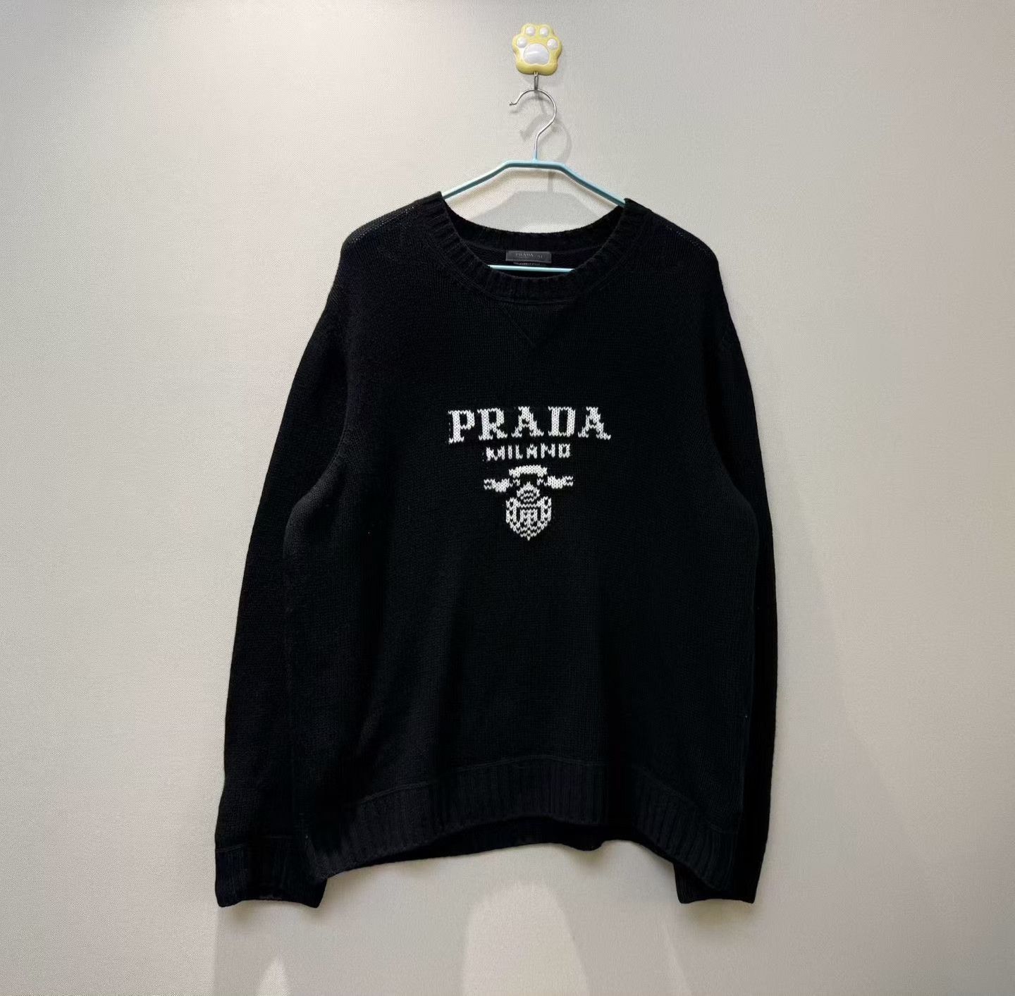 Prada PRADA New Black Logo Sweater Size US L / EU 52-54 / 3 - 1 Thumbnail