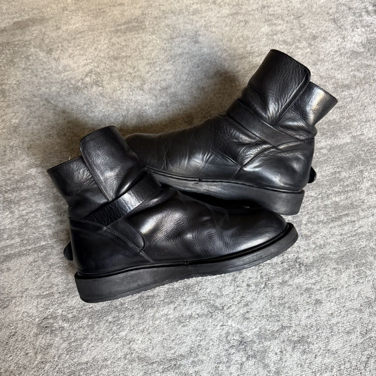 Rick Owens AW10 Rick Owens Mainline Snap Button Leather Boots Size US 10.5 / EU 43-44 - 3 Thumbnail