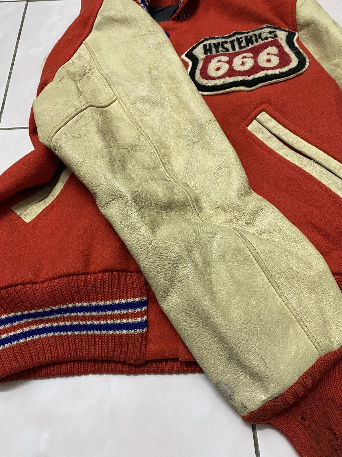 Vtg 90s Hysteric Glamour 666 Jacket Varsity Red Colour