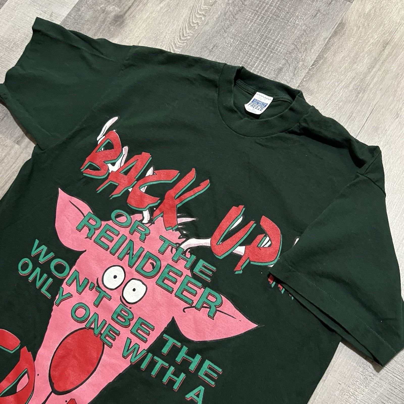 Vintage Vintage Funny Christmas Reindeer Comedy Humor Holiday Shirt Size US L / EU 52-54 / 3 - 3 Thumbnail