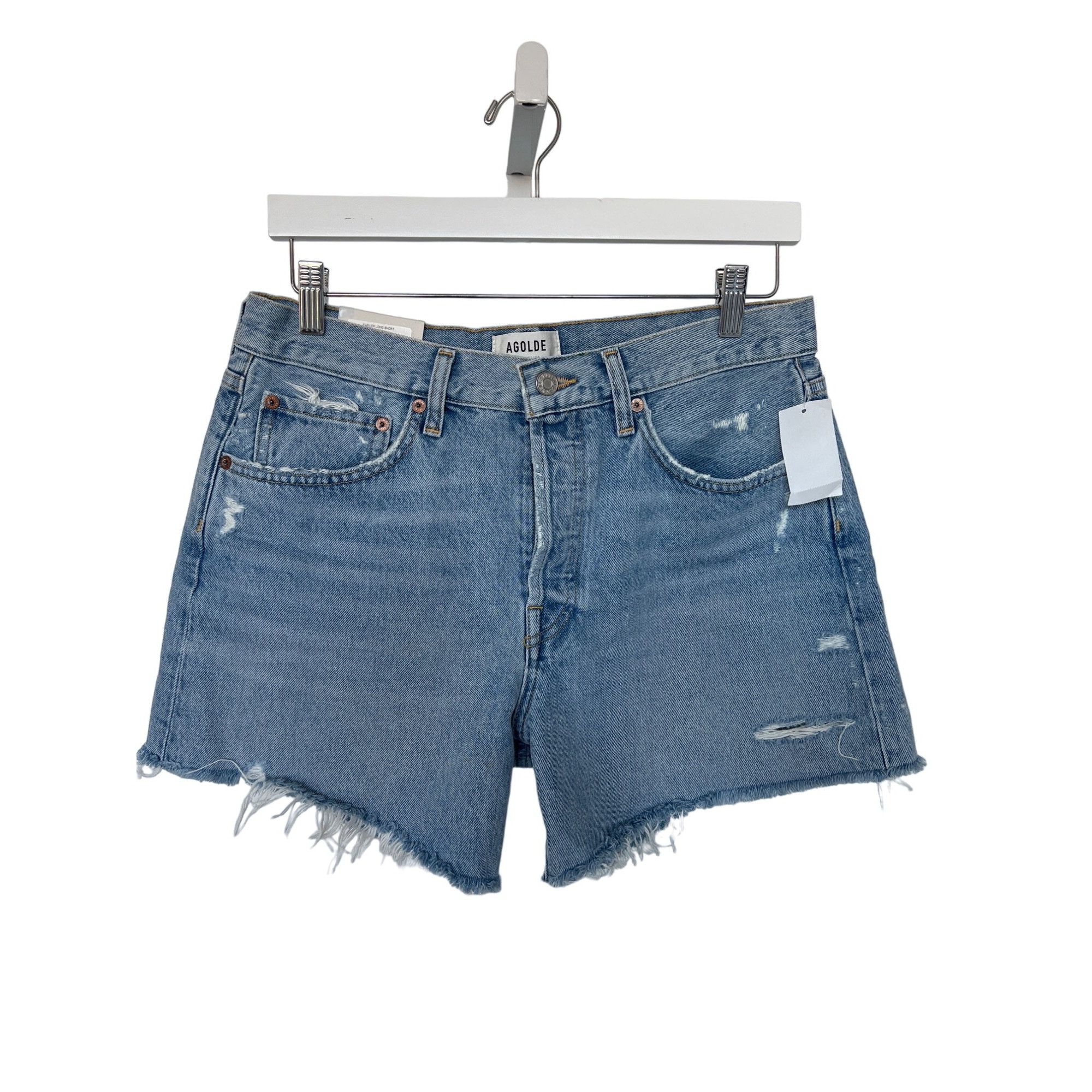 Agolde Agolde Parker Long Frayed Shorts Size 28" / US 6 / IT 42 - 6 Thumbnail