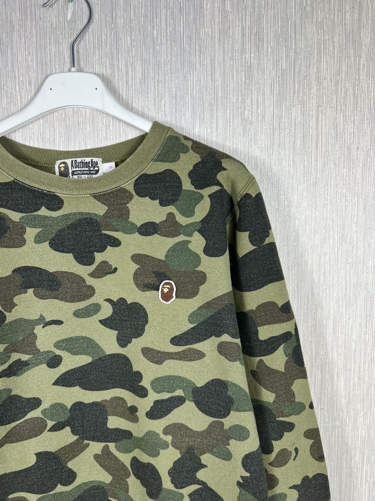 Bape Bape y2k OG 1st camo pattern fullprint head logo sweatshirt Size US S / EU 44-46 / 1 - 4 Thumbnail