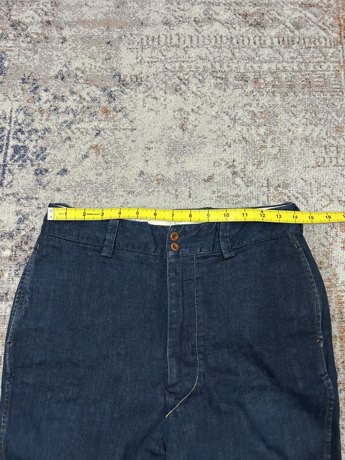45rpm 45Rpm Japan Denim Bottom button Pants Size US 27 - 14 Thumbnail