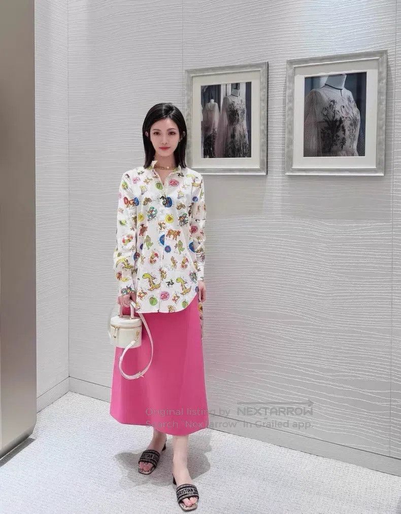 Dior Dior 24 Early Spring Dragon Year Limited Shirt Skirt Size XS / US 0-2 / IT 36-38 - 9 Thumbnail