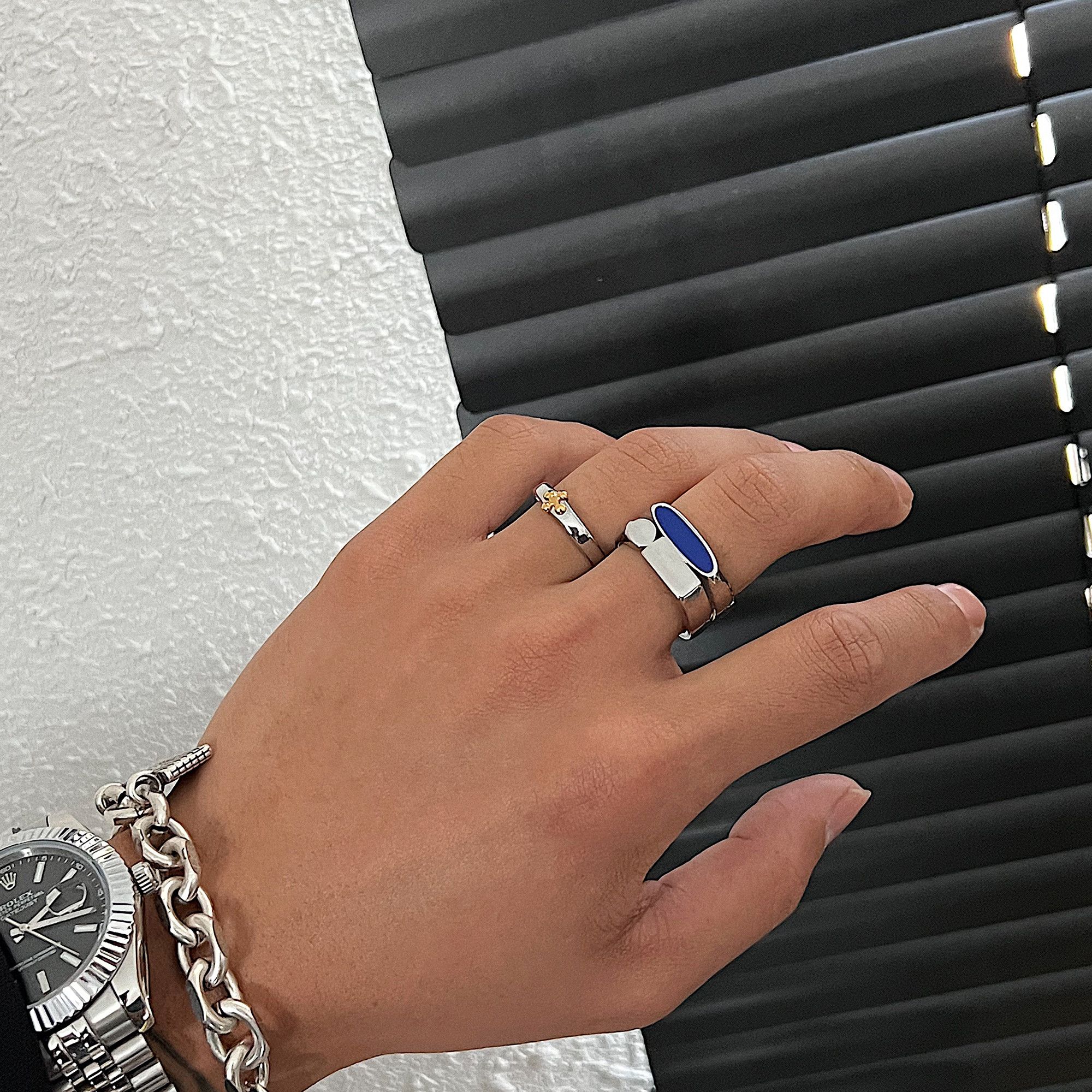 Jewelry Modern Jewelry Rings Open Size Chrome Ring (Size 7-13) Size ONE SIZE - 3 Thumbnail