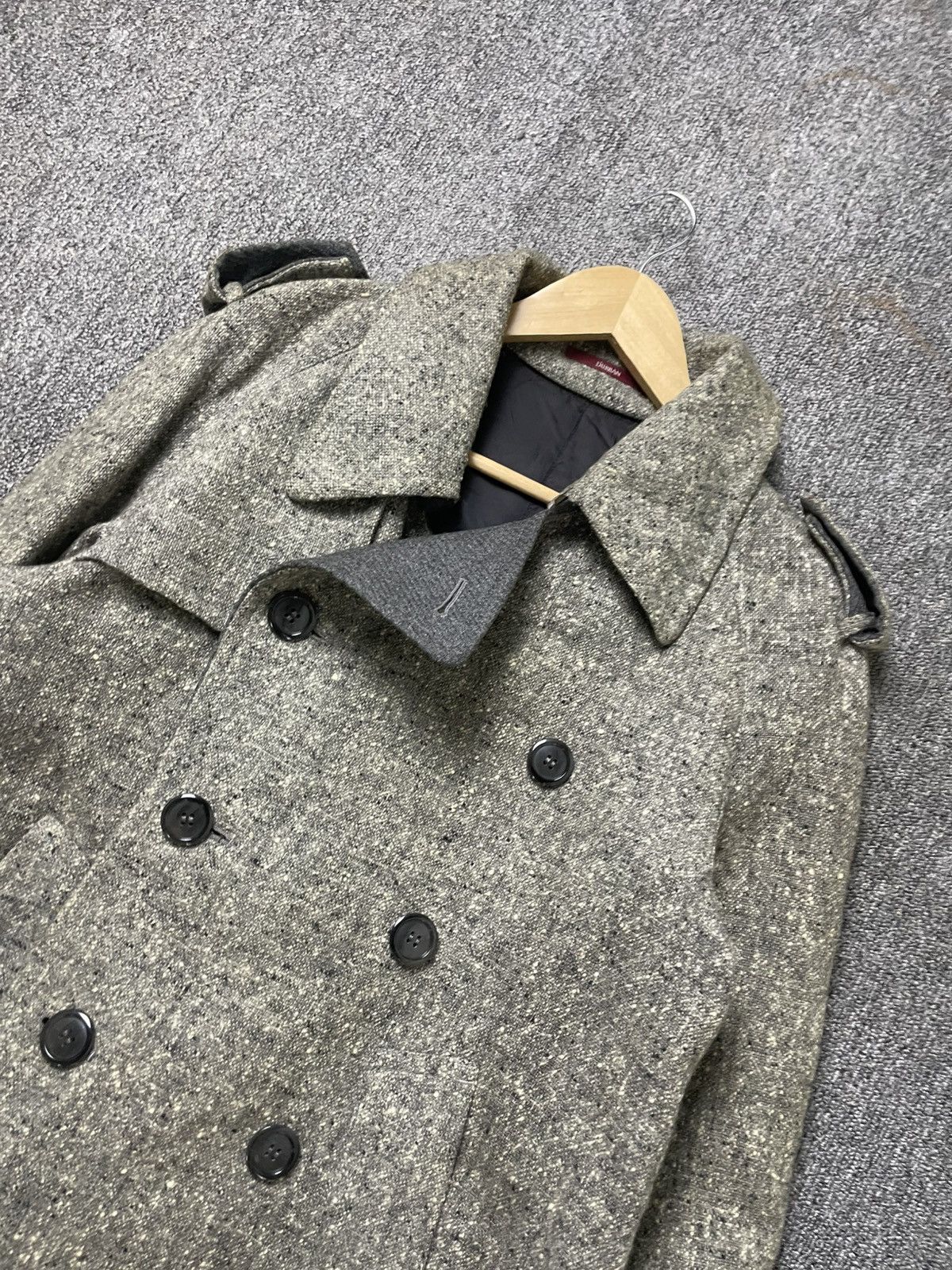 Japanese Brand Vintage D’Urban Double Breasted Wool Trench Coat (180) Size US XXS / EU 40 - 2 Thumbnail
