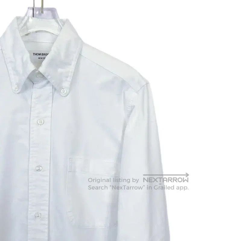 Thom Browne Thom Browne White Cotton Long Sleeve Shirt . Size XS / US 0-2 / IT 36-38 - 3 Thumbnail
