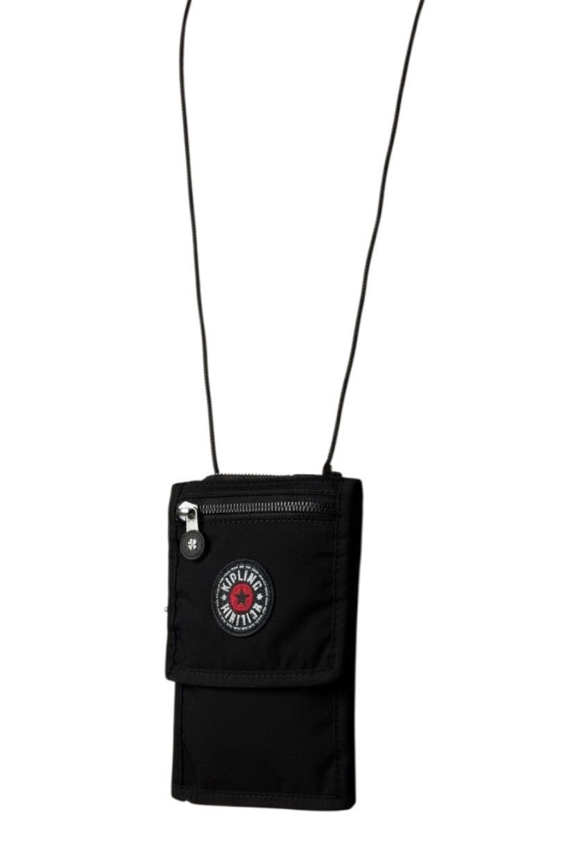 Japanese Brand Kipling Black Wallet Bag Compact With Monkey Size 19x13,5 cm Size ONE SIZE - 2 Thumbnail